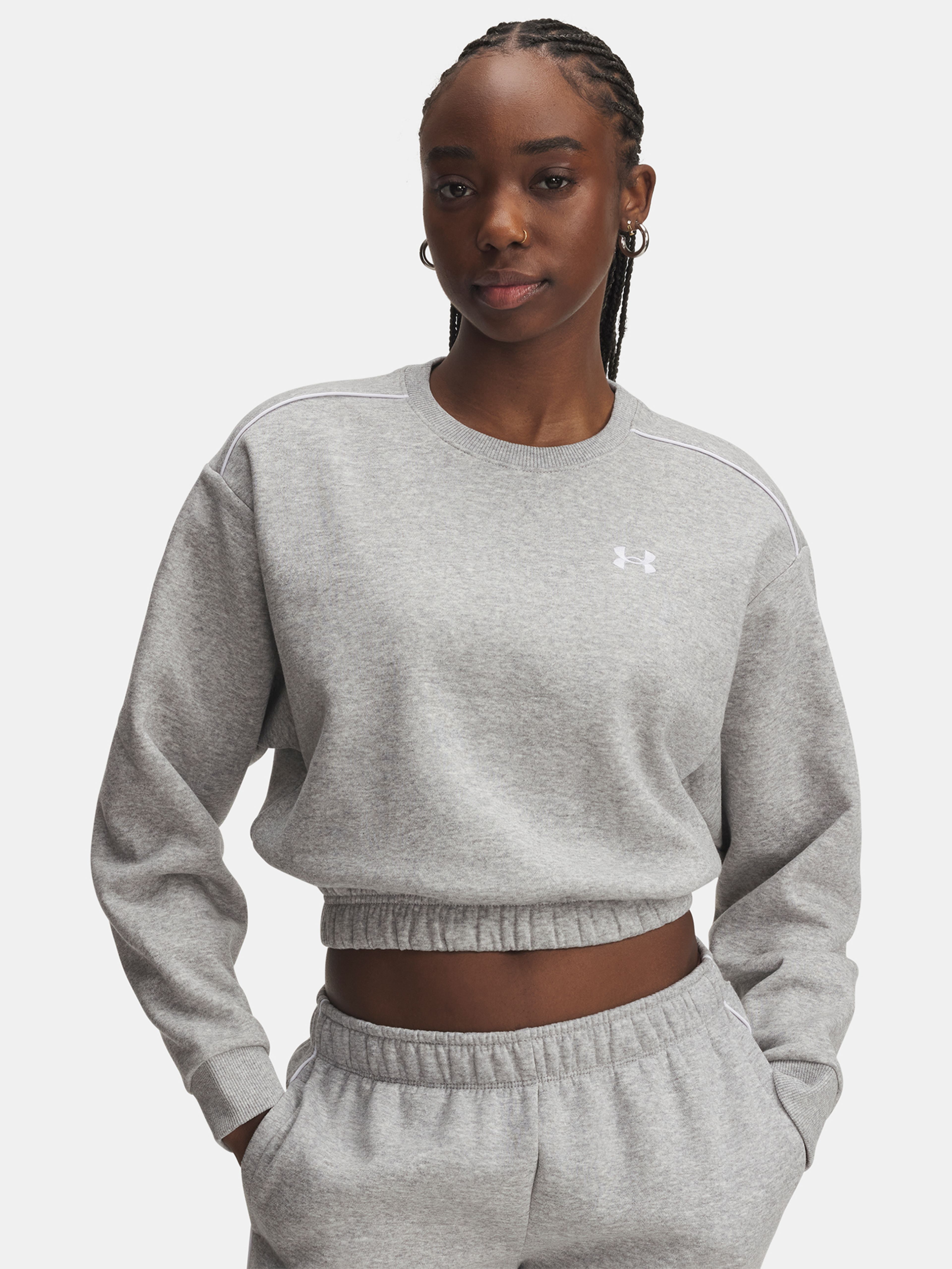 Moteriškas bliuzonas Under Armour UA Rival Fleece Piped Crew-GRY