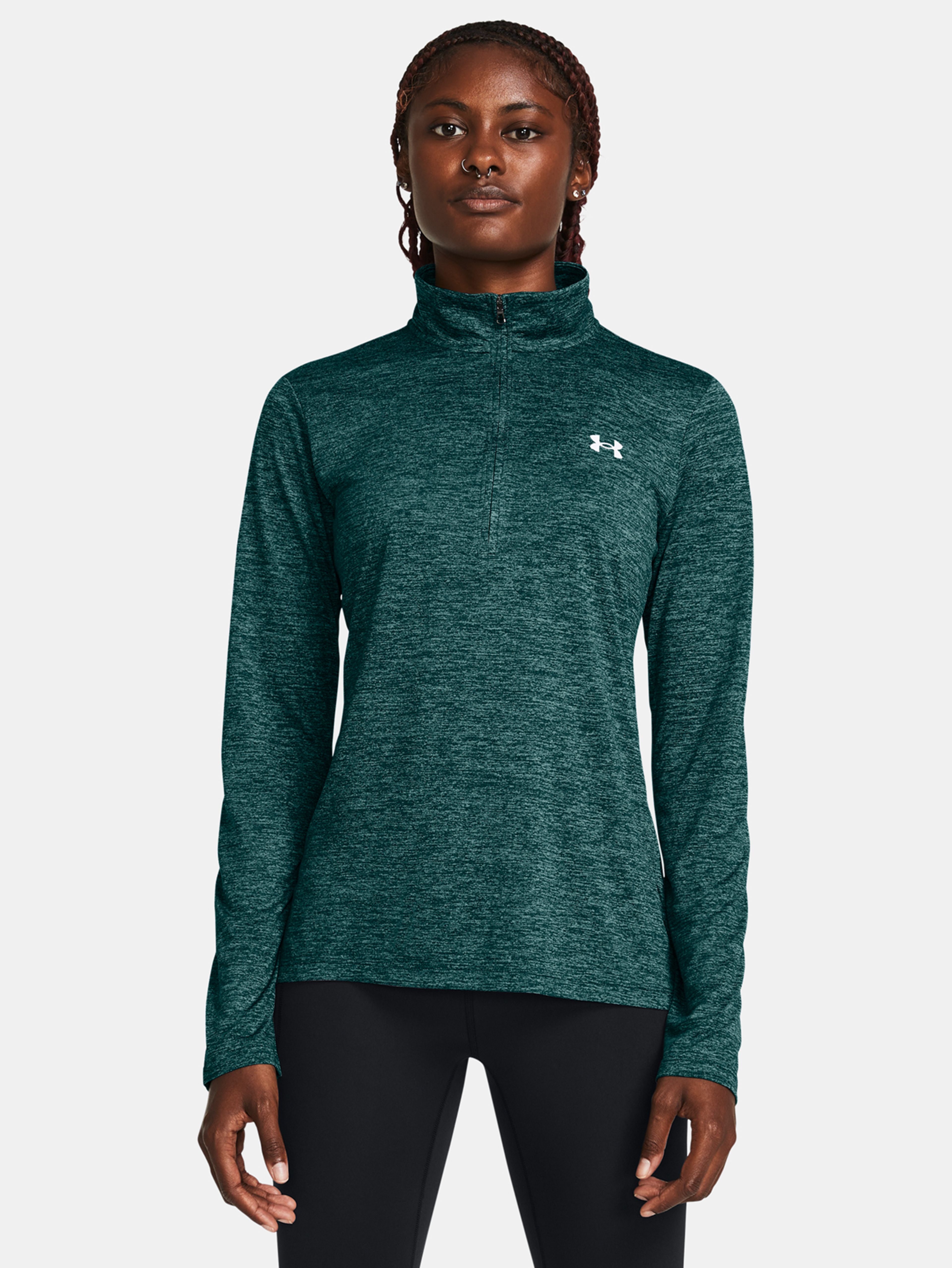 Női felső Under Armour Tech 1/2 Zip- Twist-BLU