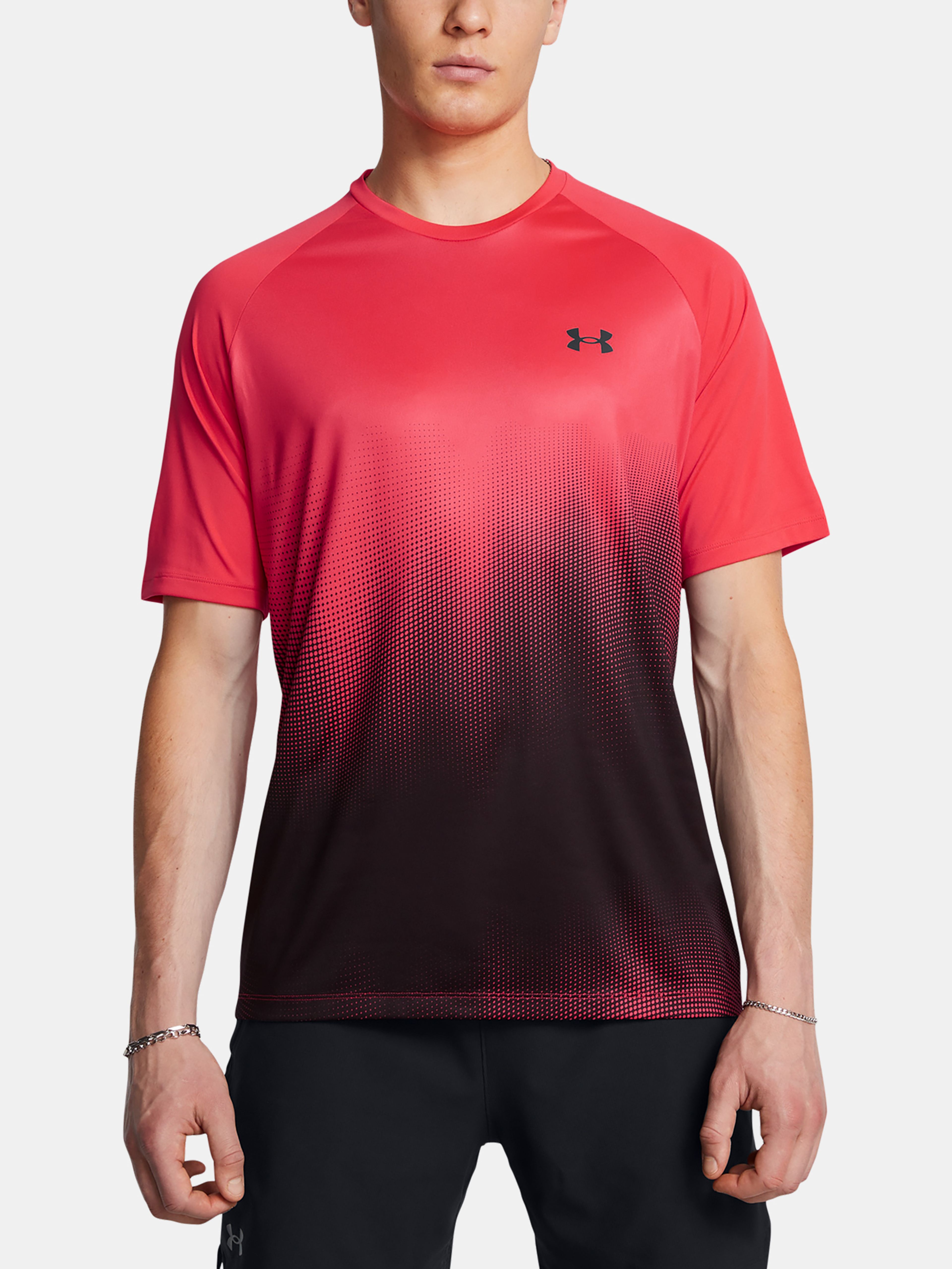 Férfi póló Under Armour UA Tech Fade SS-RED