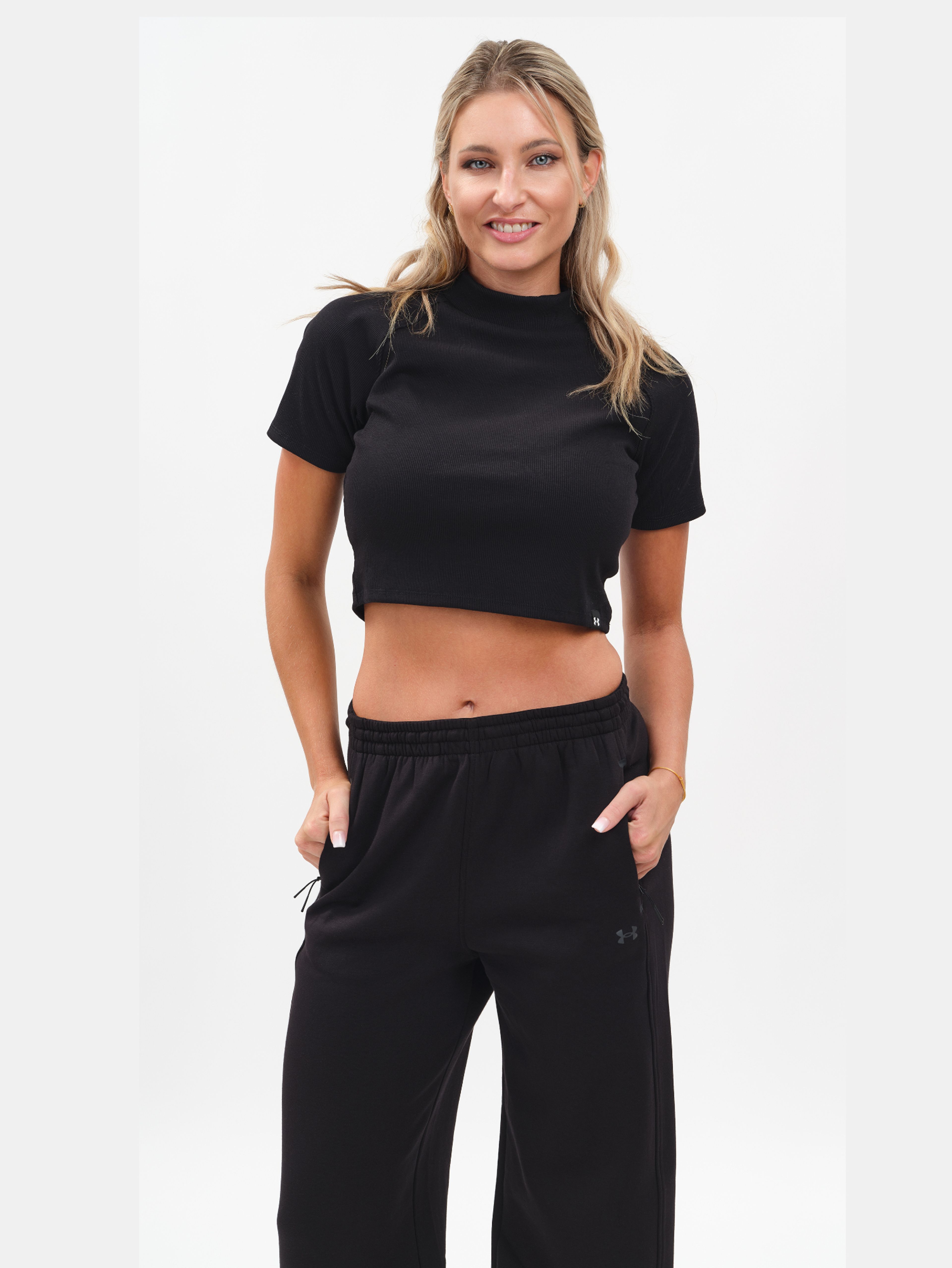 Dámske tričko Under Armour UA RIVAL RIB MOCK SS TEE - 001