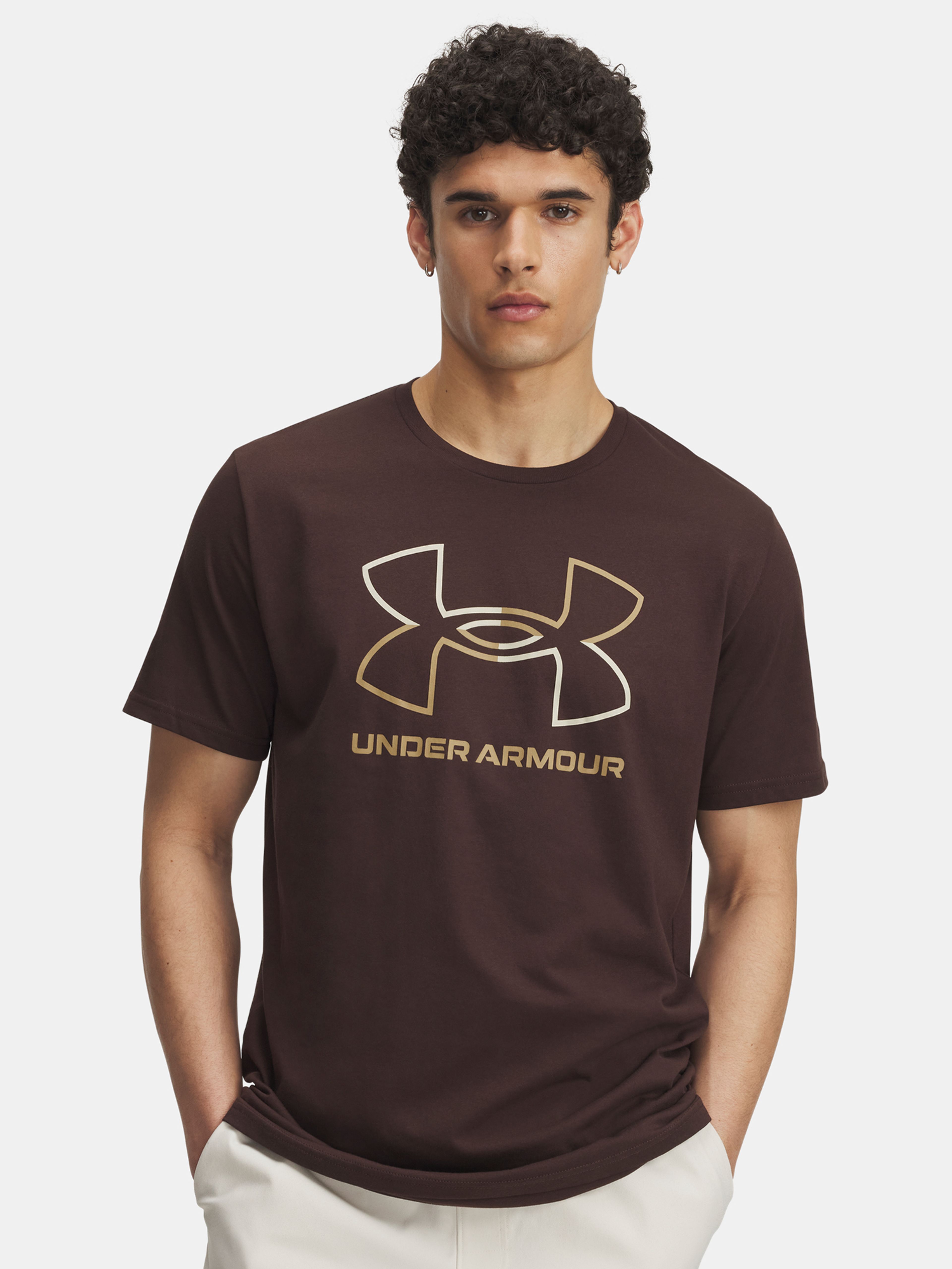 Férfi póló Under Armour UA GL FOUNDATION UPDATE SS-BRN