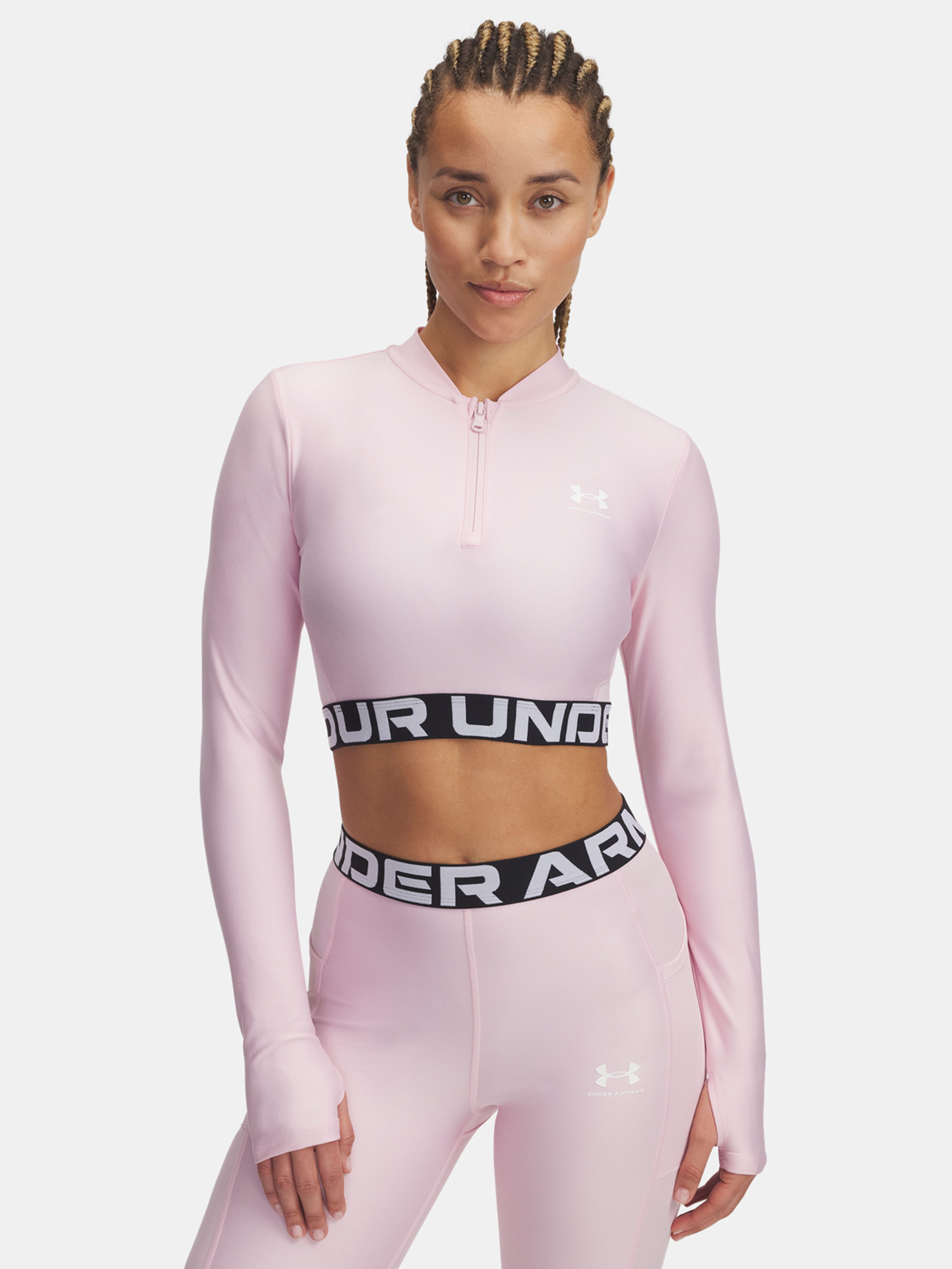 Női póló Under Armour HeatGear Rib 1/4 Zip LS