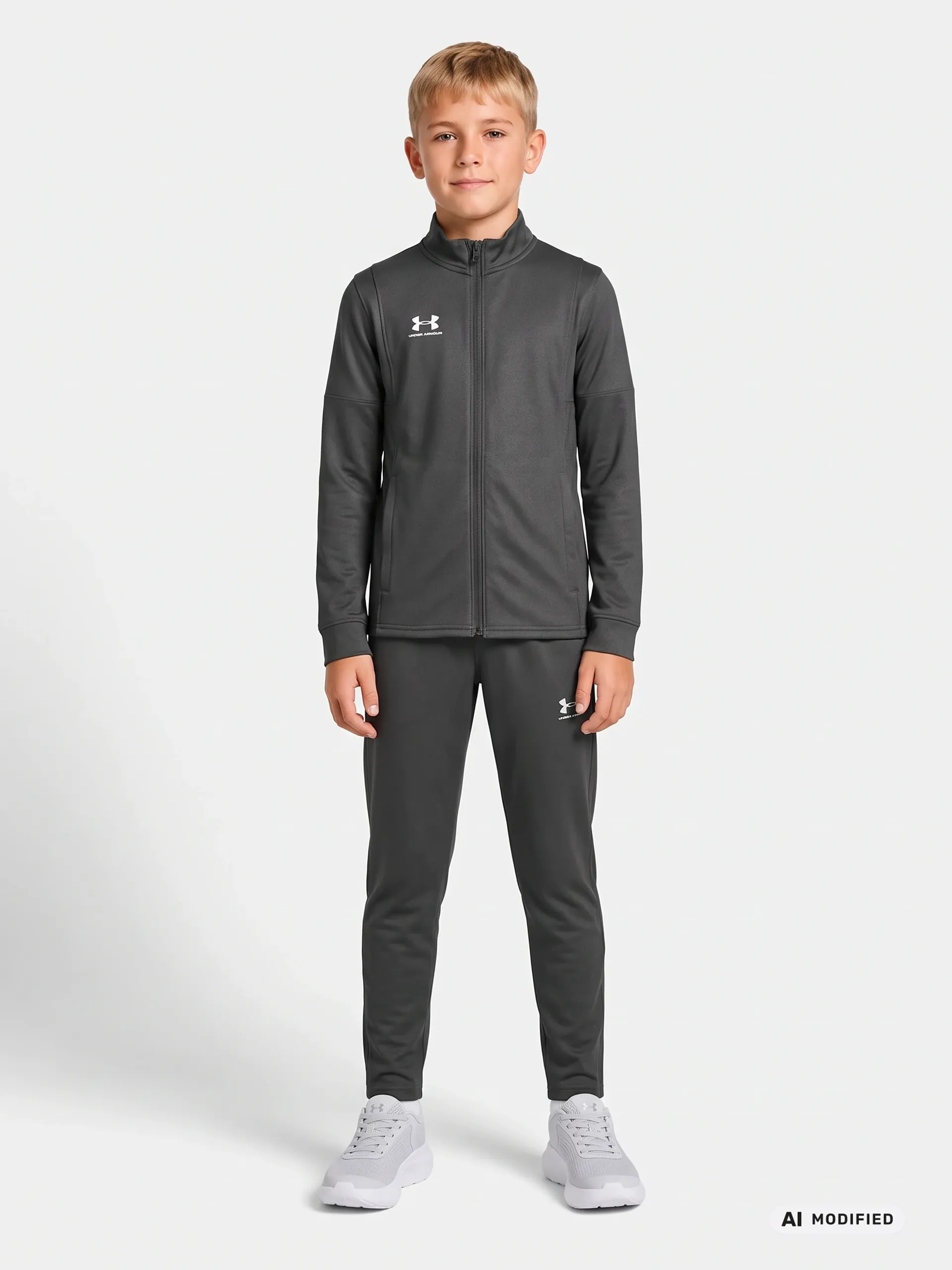 Chlapecká souprava Under Armour UA B's Challenger Tracksuit-GRY - 001