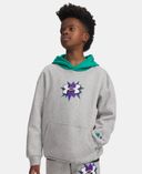 Chlapecká mikina Under Armour UA B RIVAL FLC GRAPHICS HD-Šedá - 001