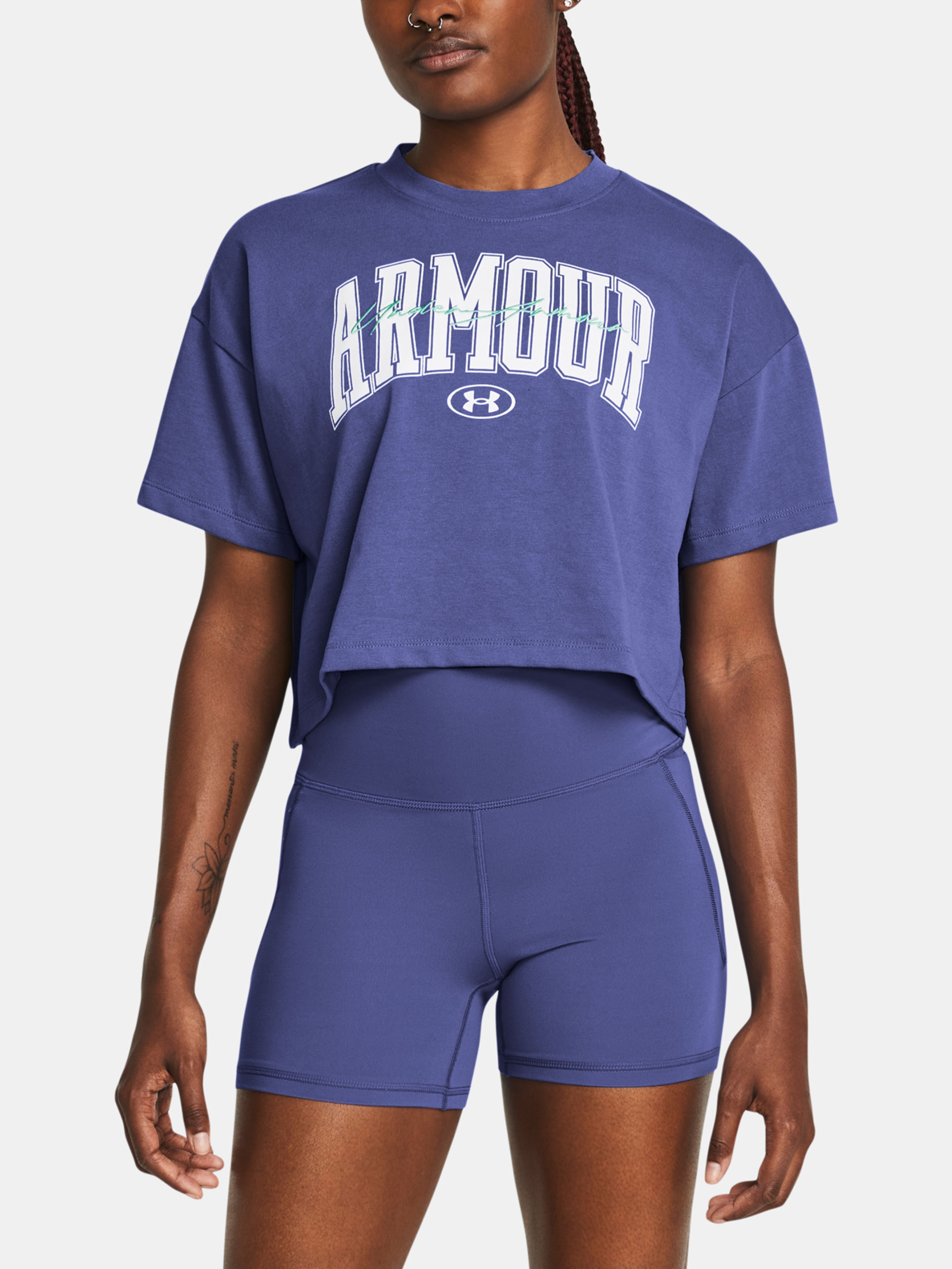 Dámské tričko Under Armour UA HW SCRIPTED WM CROP SS