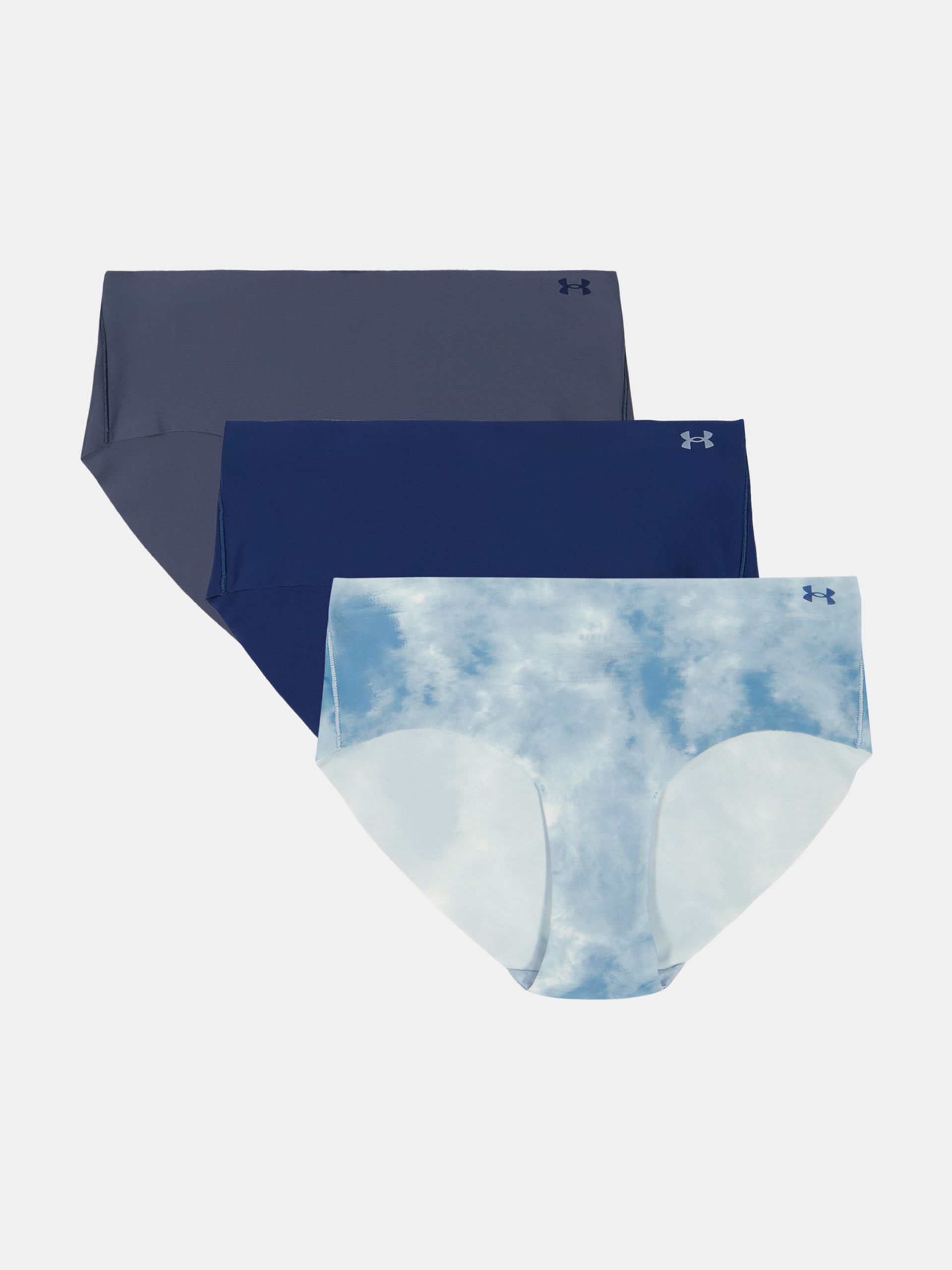 Sieviešu biksītes Under Armour UA Pure Stretch Noshow Hipster-Print - 3pk - 001