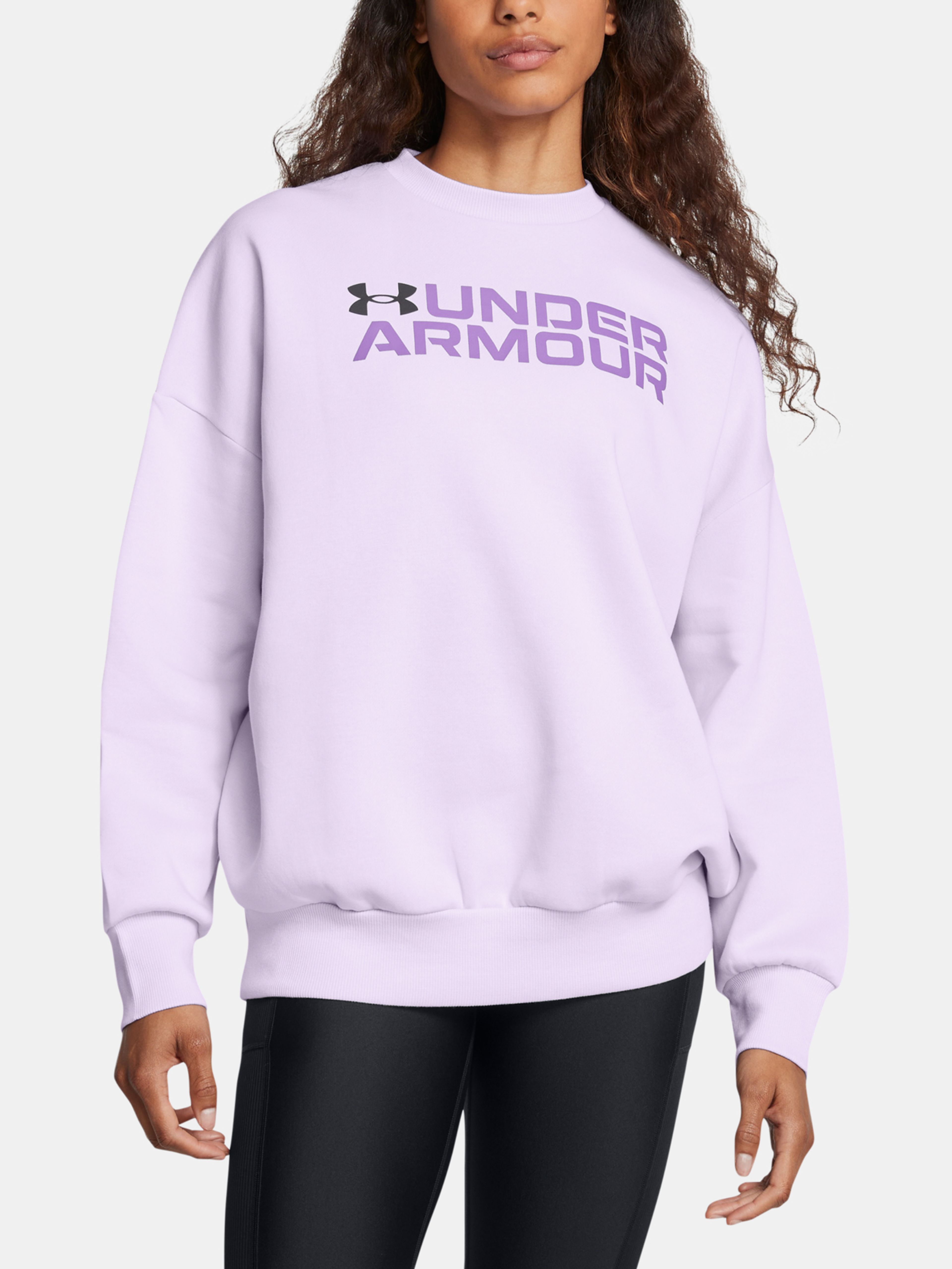 Női felső Under Armour Rival Fleece WordmarkOS Crew-PPL