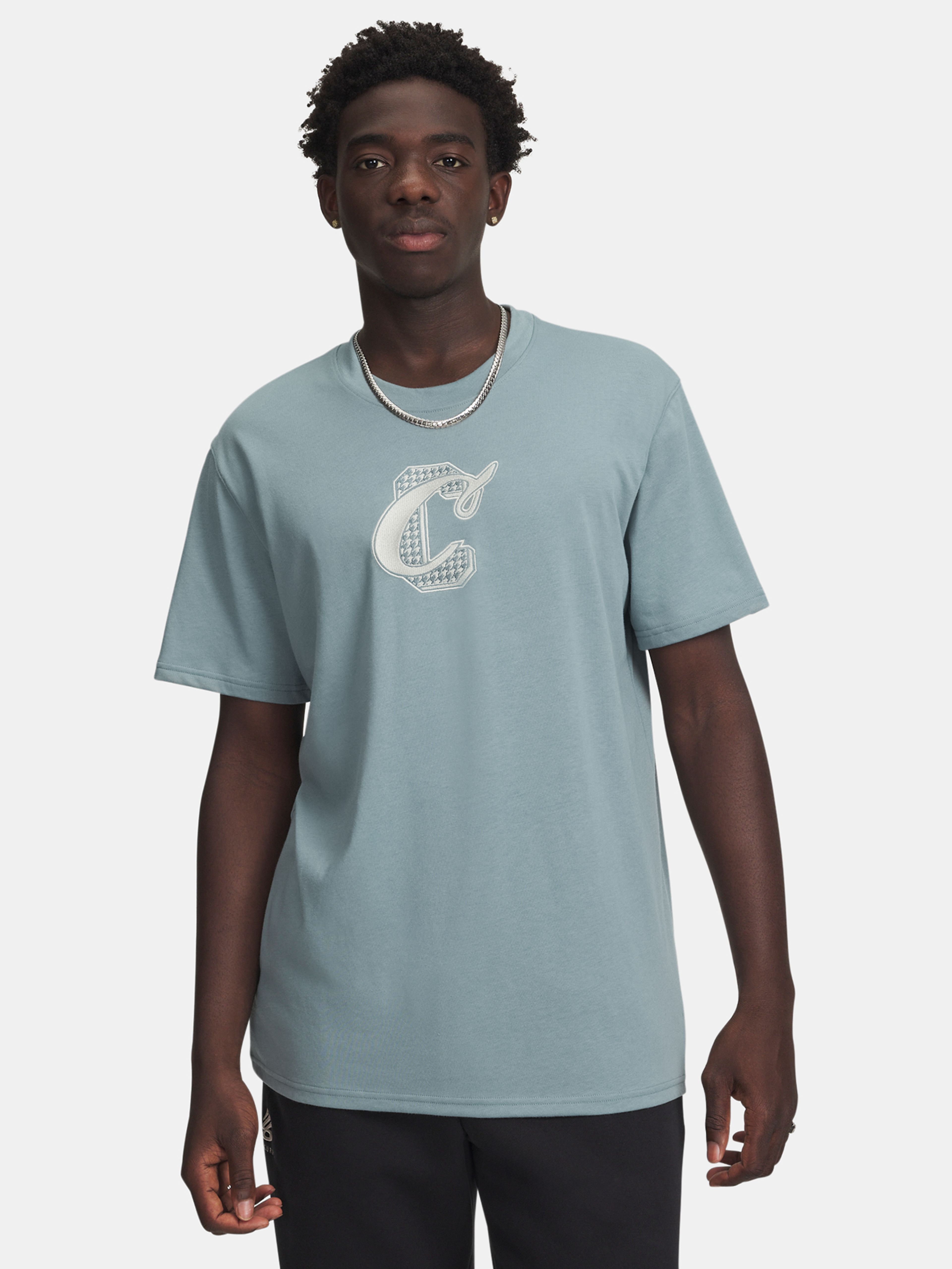 Férfi póló Under Armour Curry Verbiage Tee 1-GRN