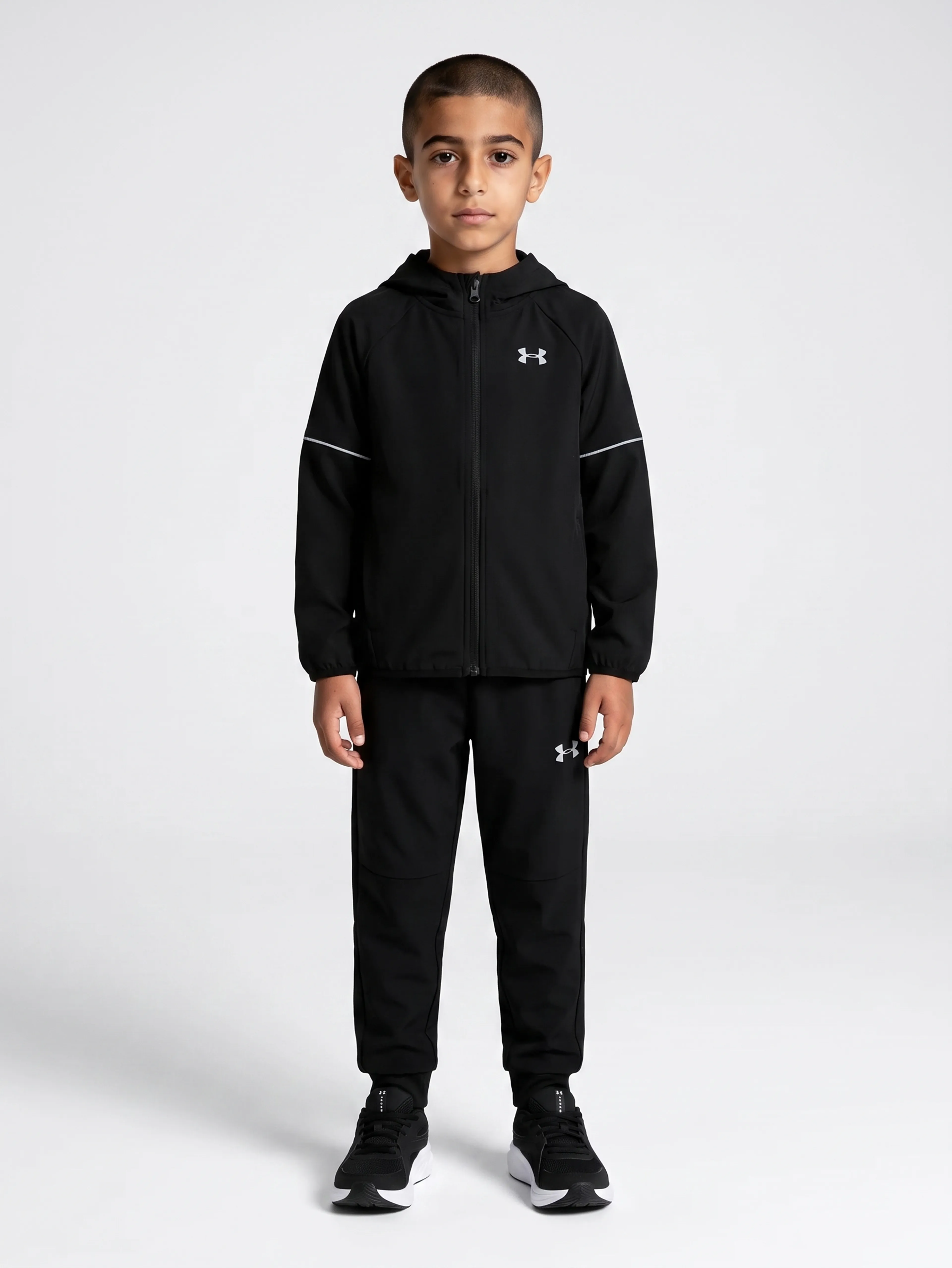 Chlapčenský set Under Armour UA DOUBLE KNIT FZ SET - 001