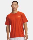 Pánske tričko Under Armour UA Tech Textured SS-Oranžová - 004