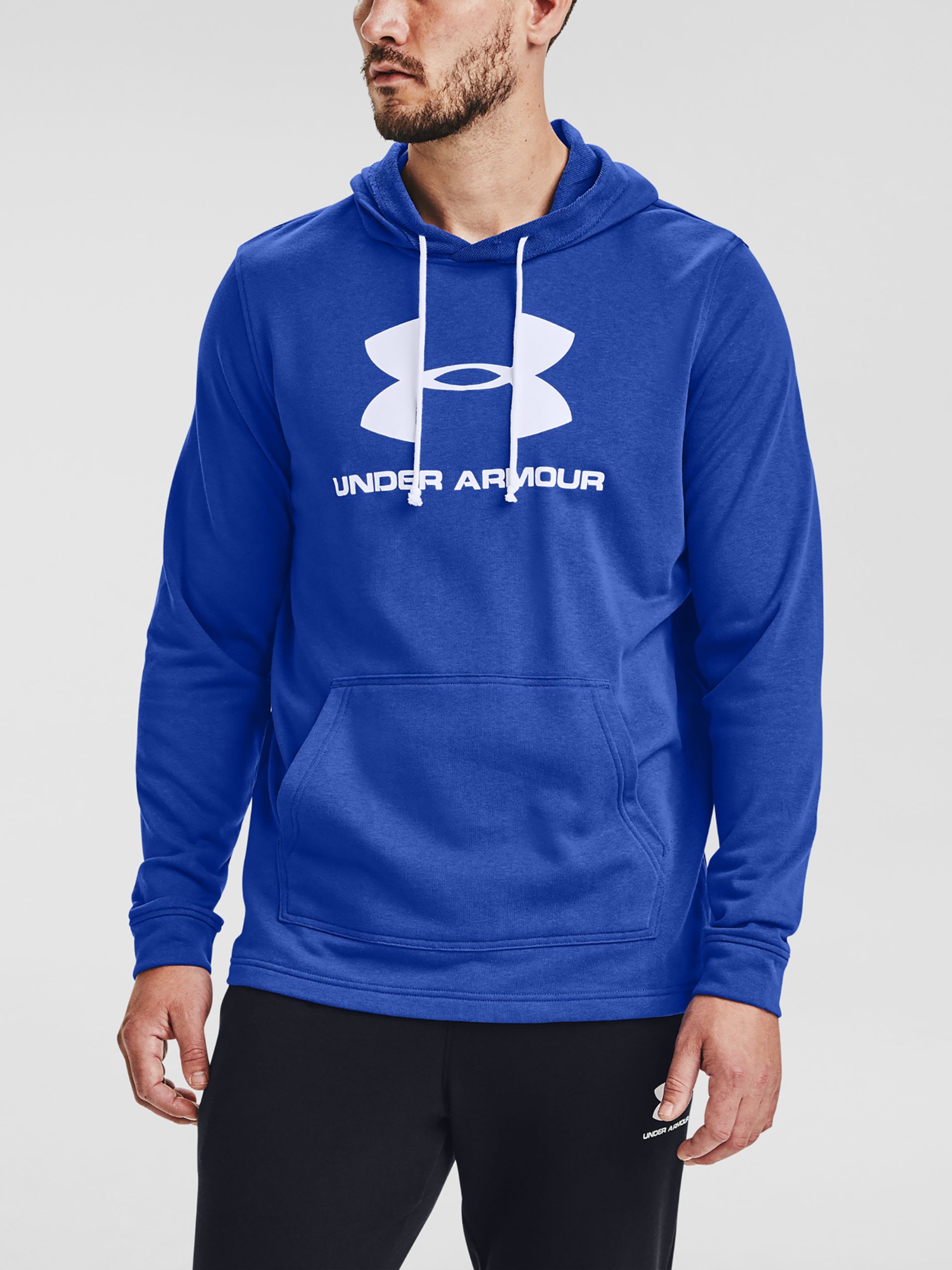 Pánska mikina Under Armour SPORTSTYLE TERRY LOGO HOODIE - 001
