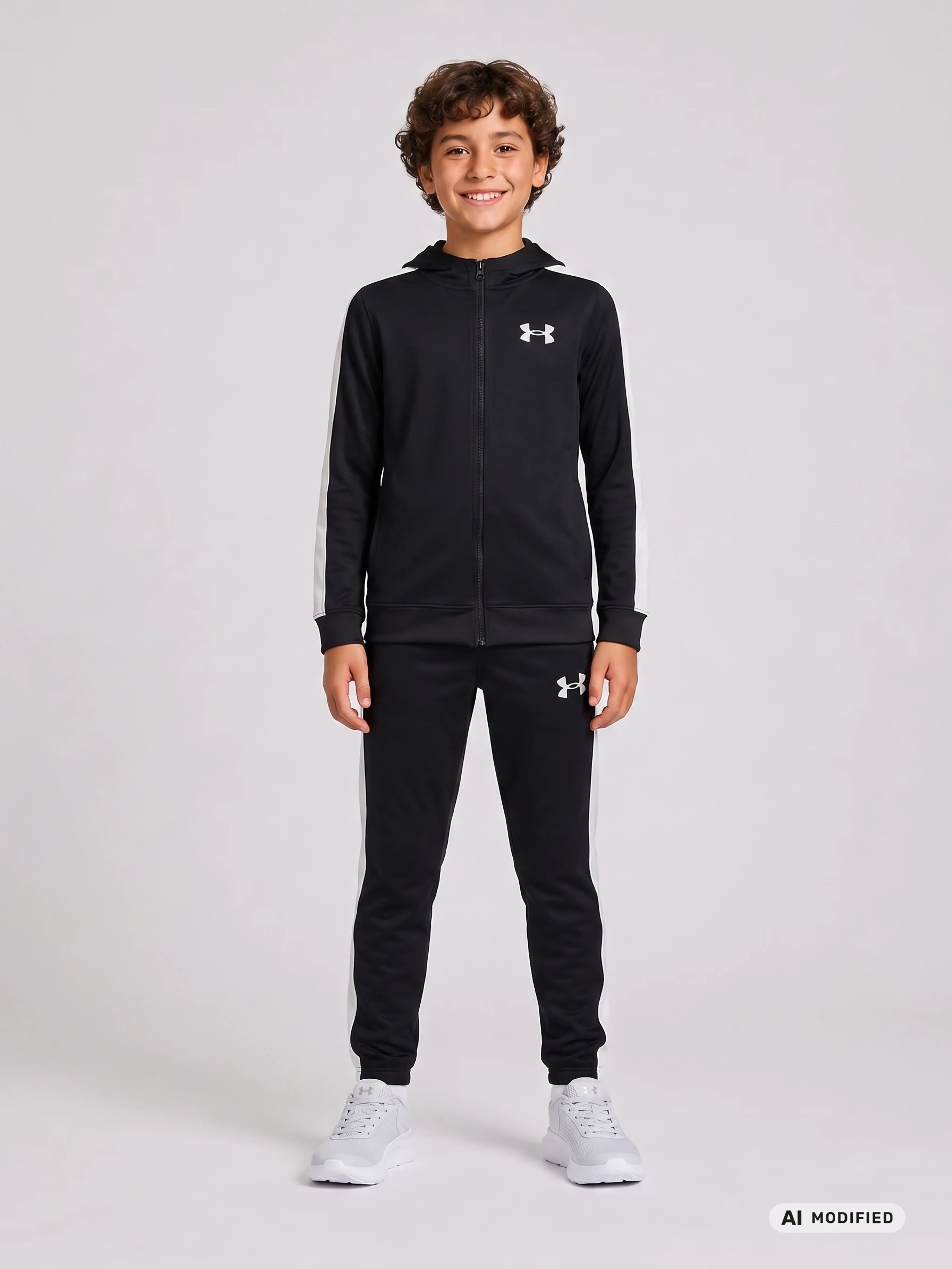 Deška trenirka Under Armour UA Knit Hooded Track Suit-BLK - 001