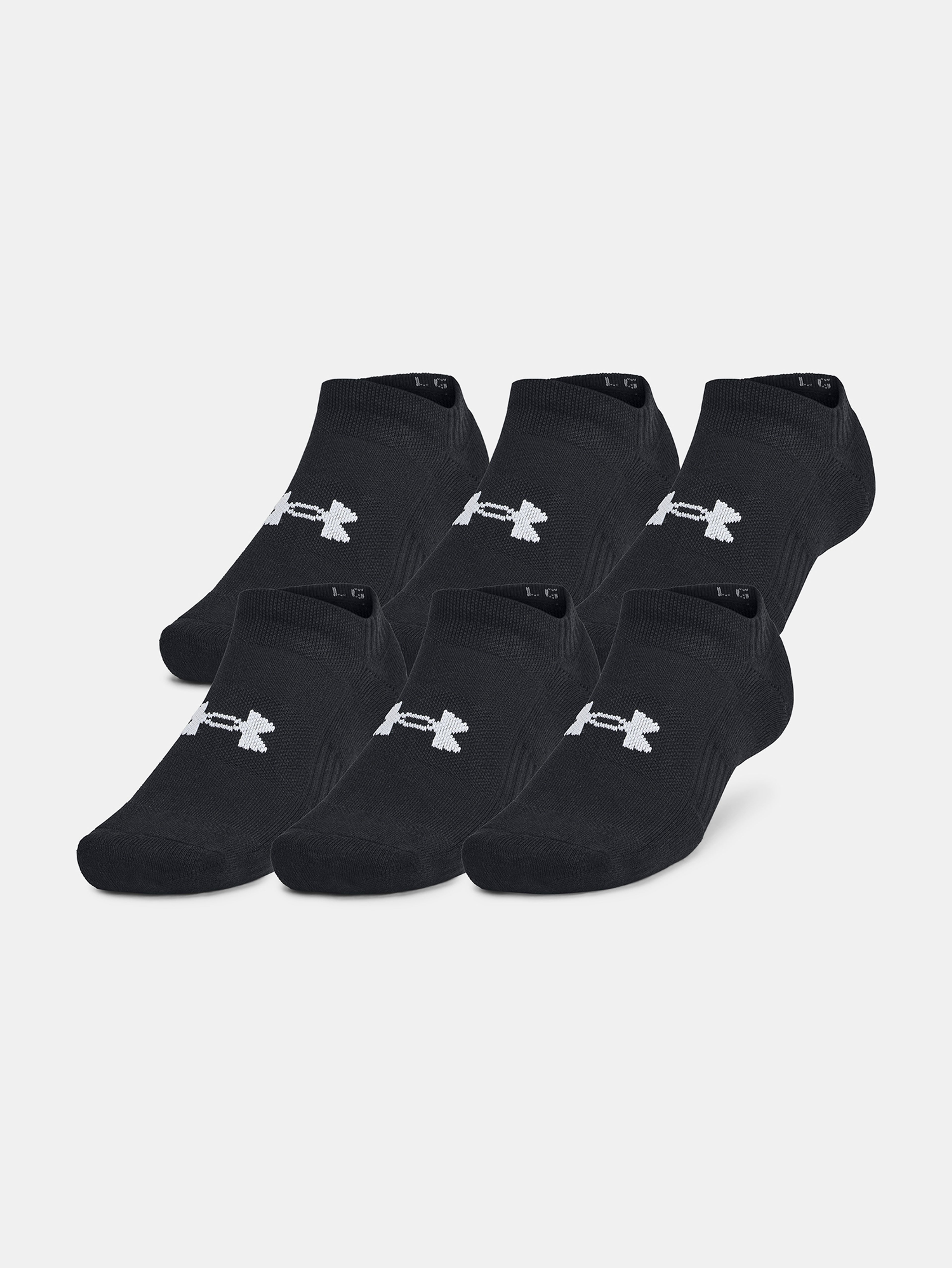 Unisex ponožky Under Armour Unisex UA TC 3pk No Show-BLK