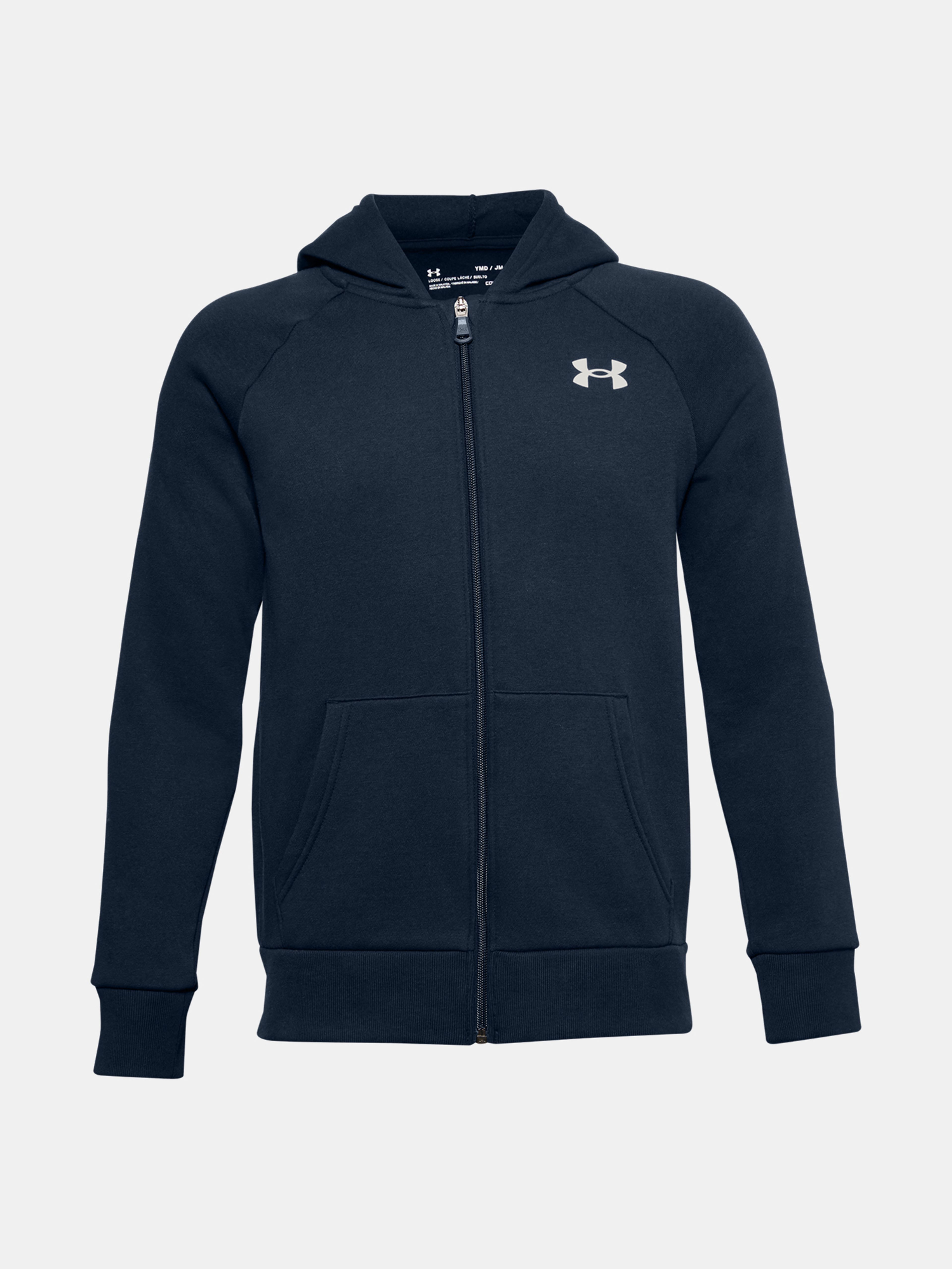 Chlapčenská mikina Under Armour RIVAL COTTON FZ HOODIE