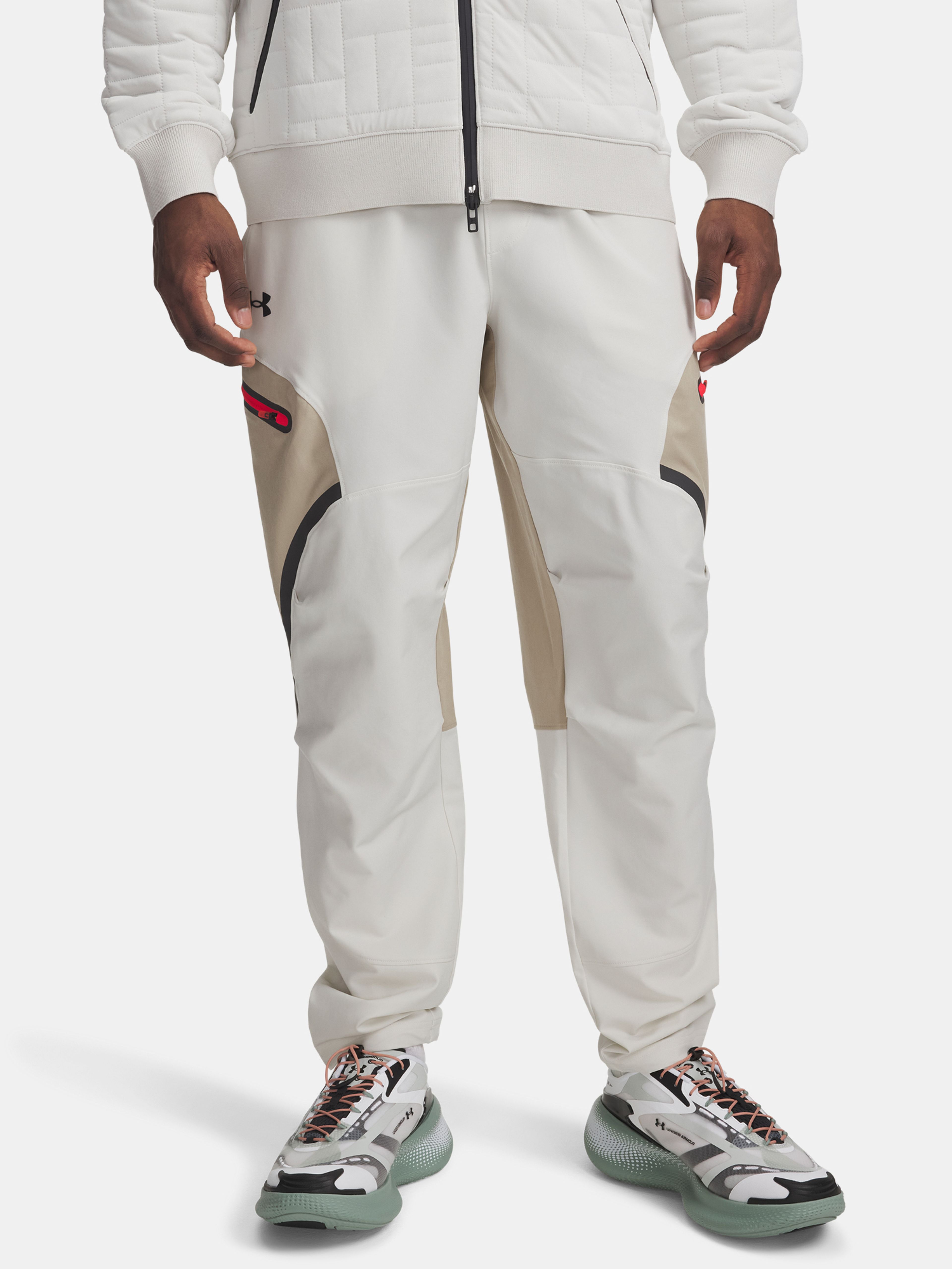 Pánske športové nohavice Under Armour UA Unstoppable Cargo Pant-WHT