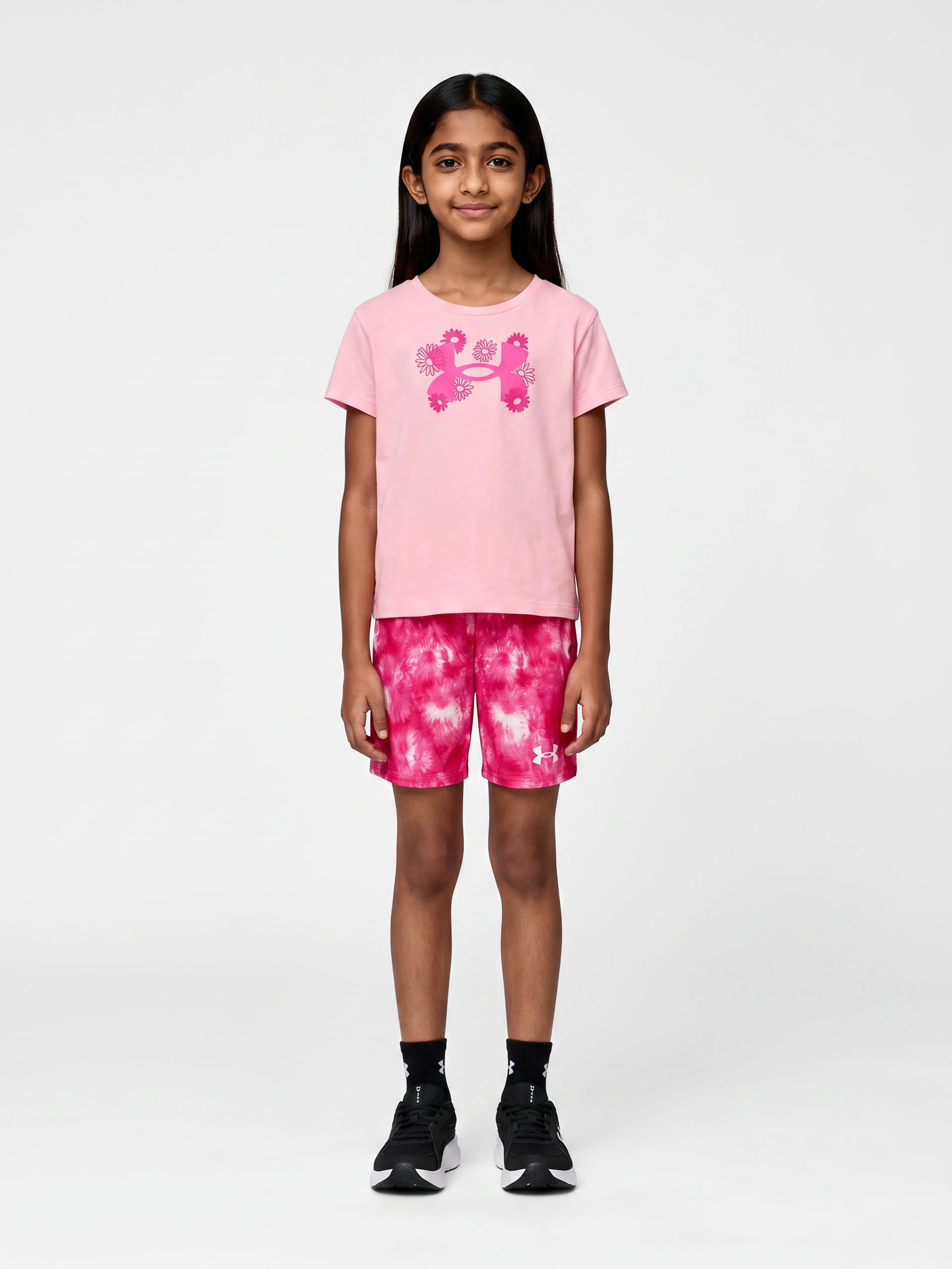 Dievčenský set Under Armour UA PRINTED BIKE SHORT SET - 001
