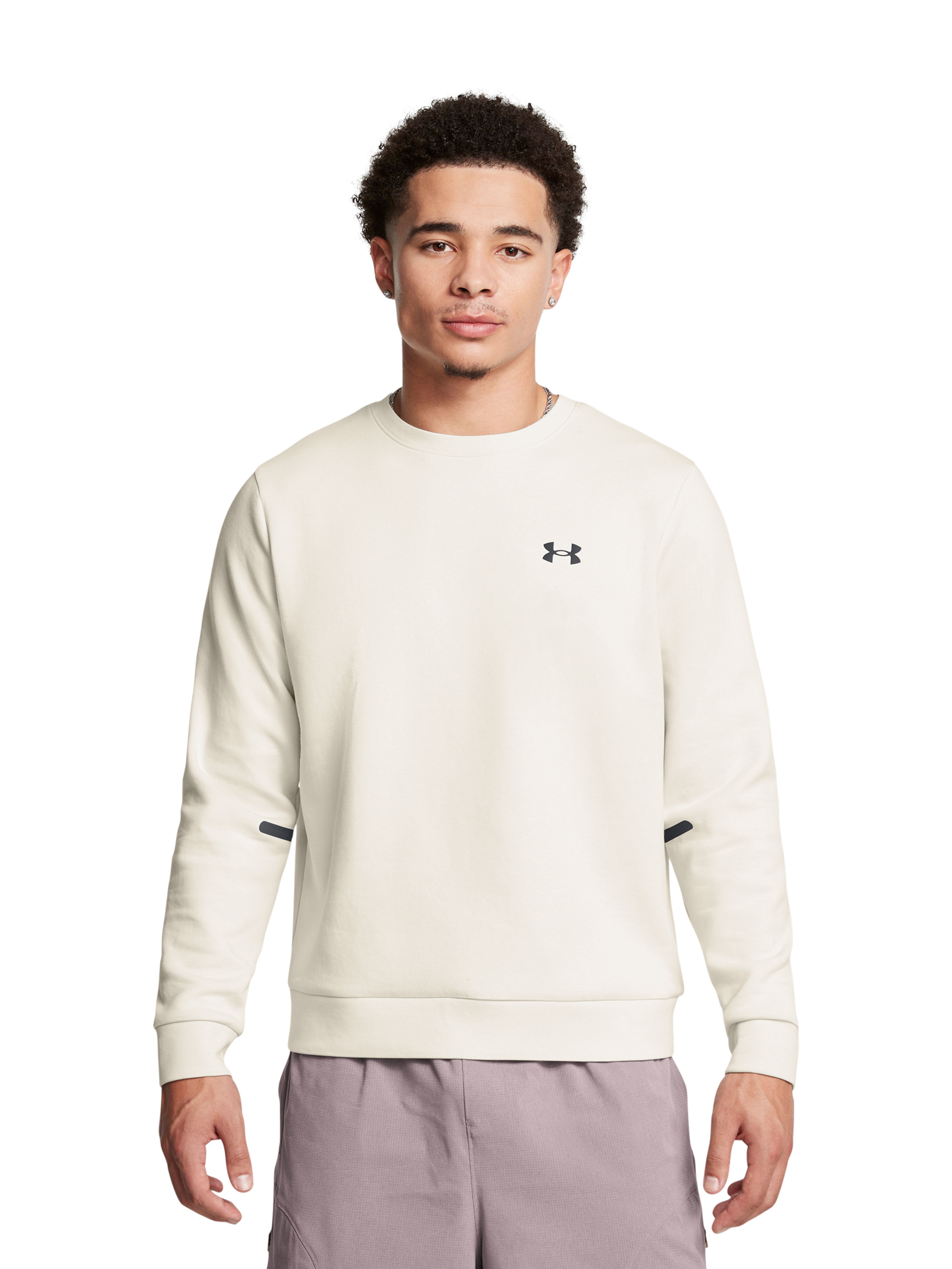 Férfi felső Under Armour UA Unstoppable Flc Crew EU-WHT