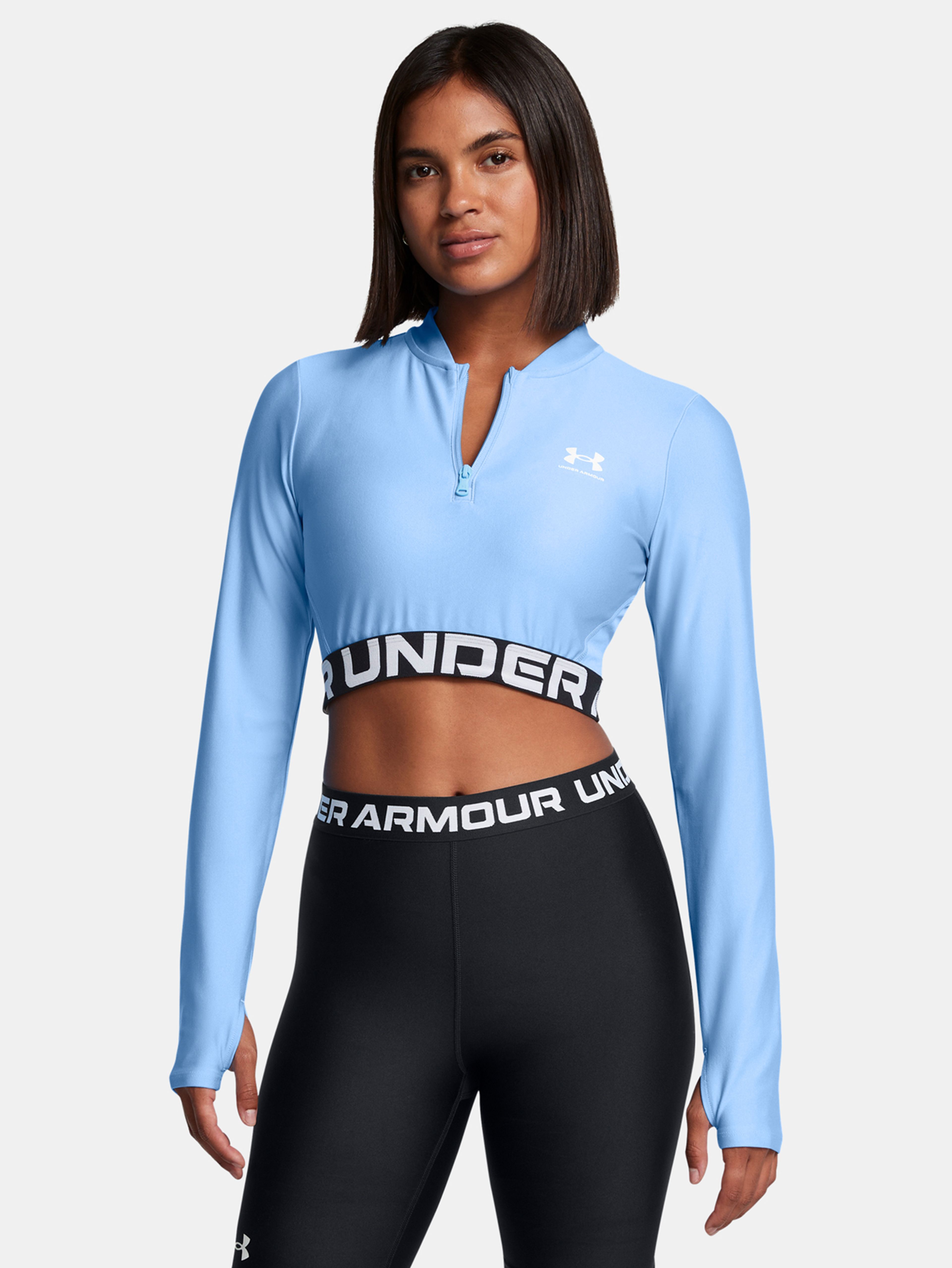 Női póló Under Armour HeatGear Rib 1/4 Zip LS