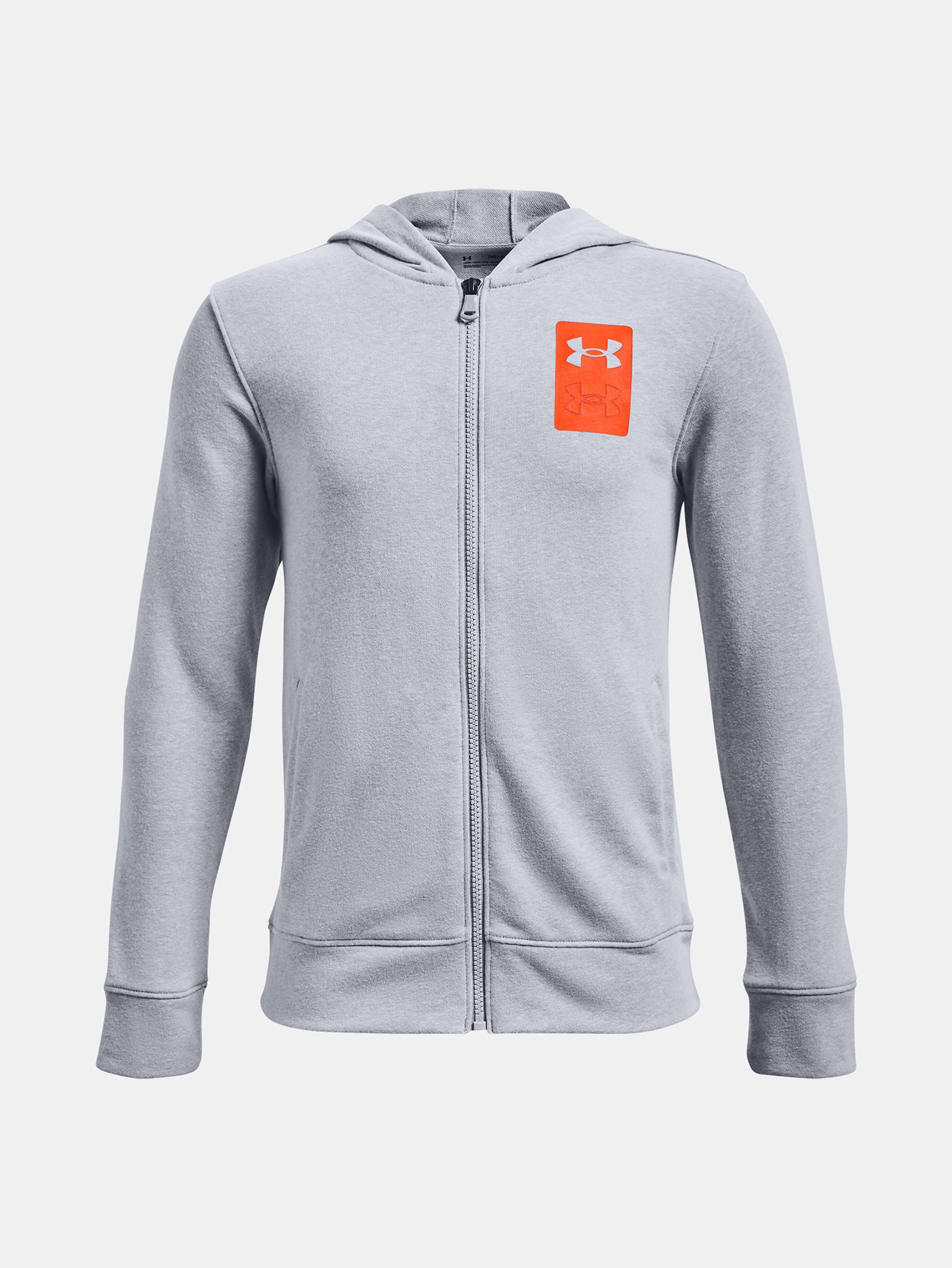Deški pulover Under Armour UA Rival Terry FZ Hoodie-GRY