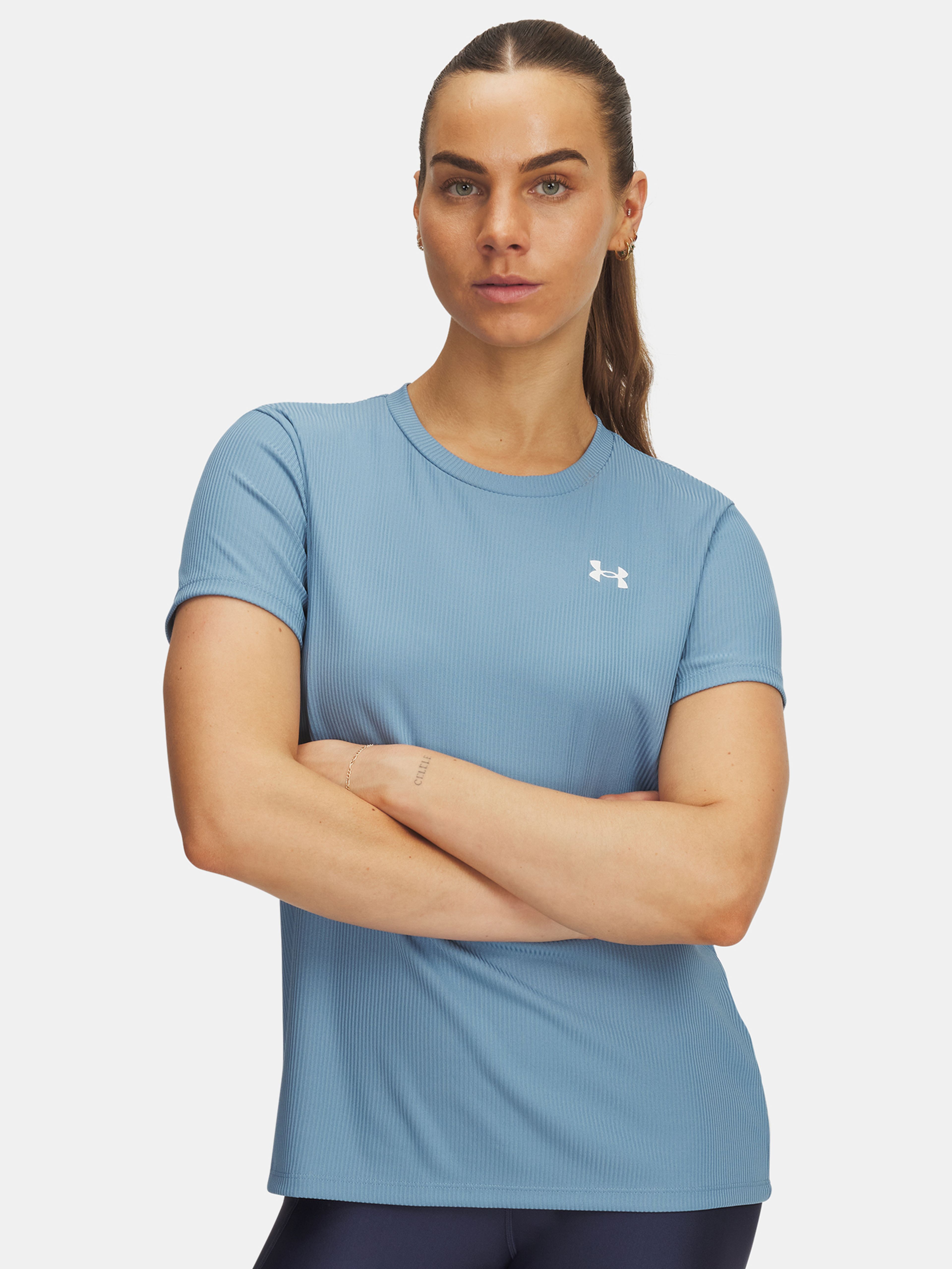 Dámské tričko Under Armour Tech Rib SSC-BLU