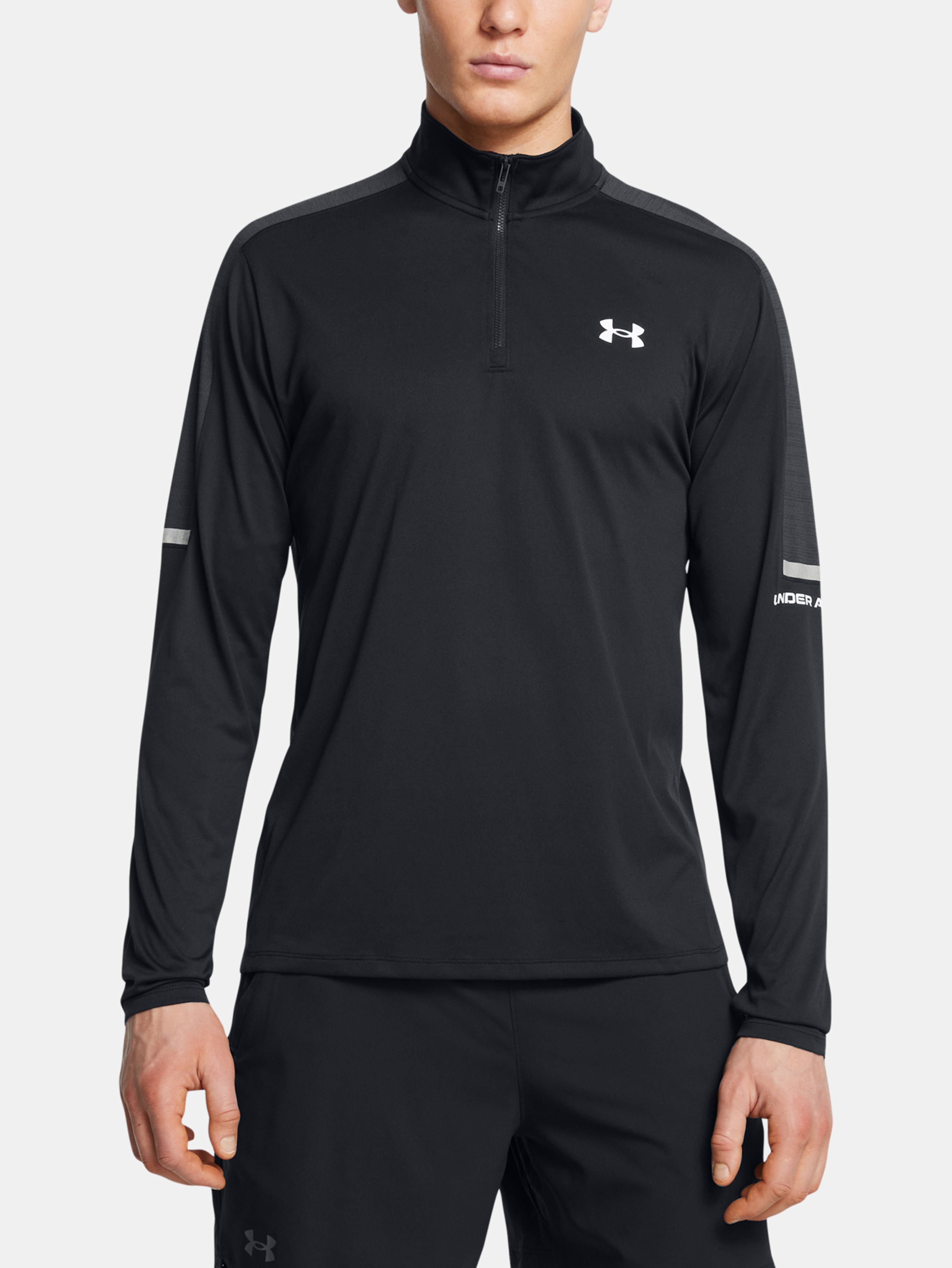 Pánské tričko Under Armour UA Tech Utility 1/4 Zip-BLK