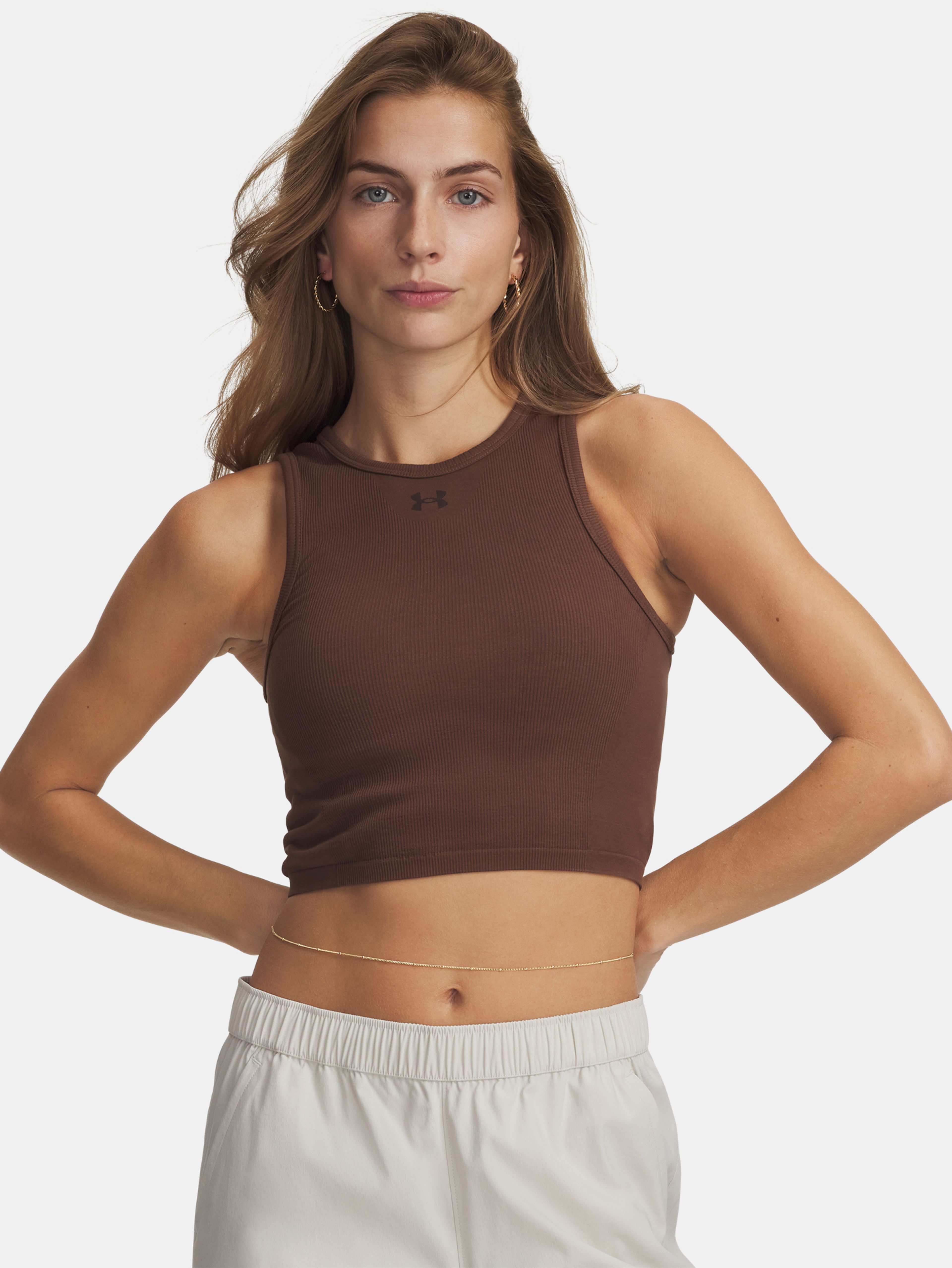 Sieviešu tops Under Armour Seamless Cotton Hand Tank-BRN