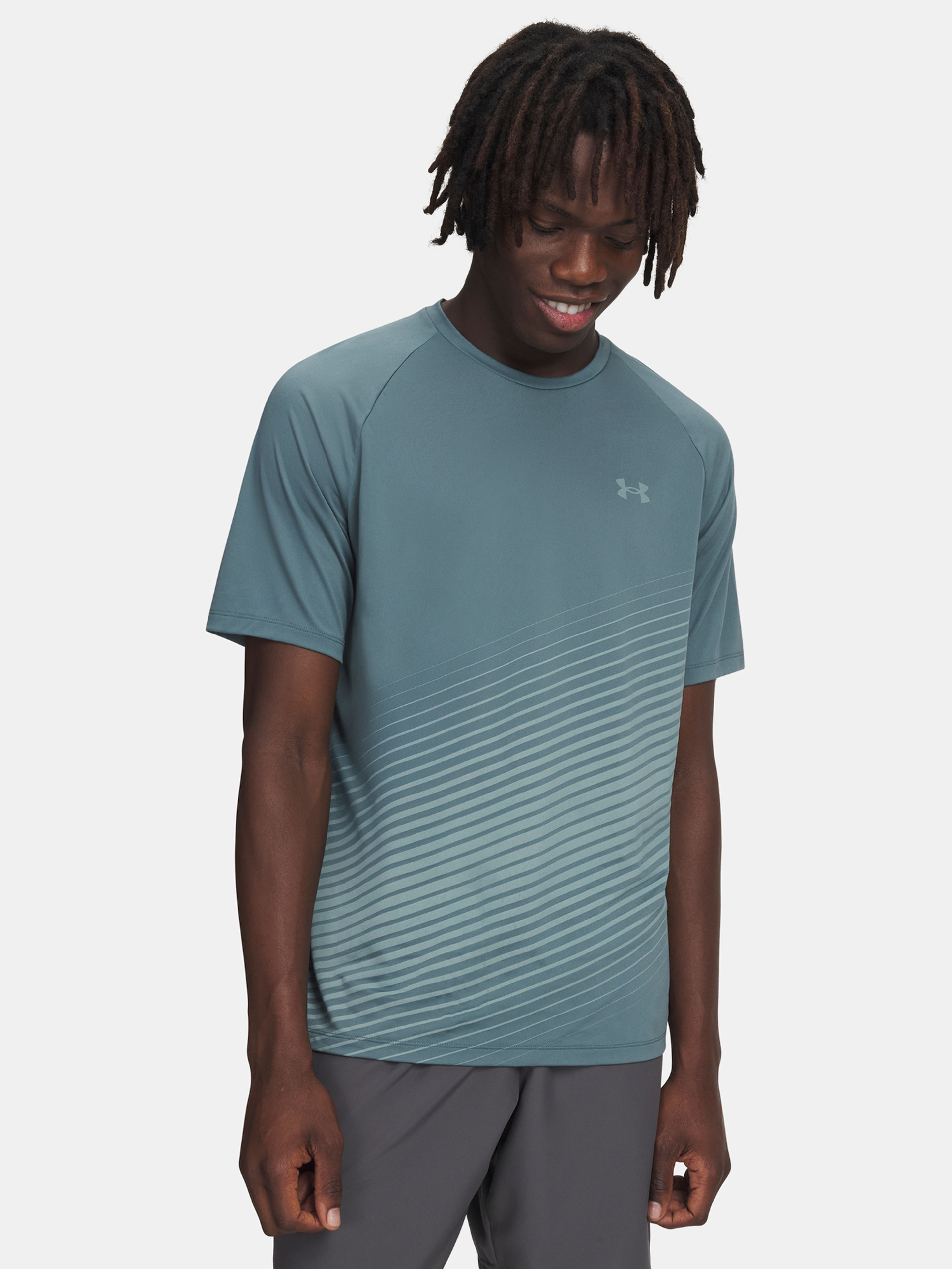 Férfi póló Under Armour UA Tech Fade SS-BLU