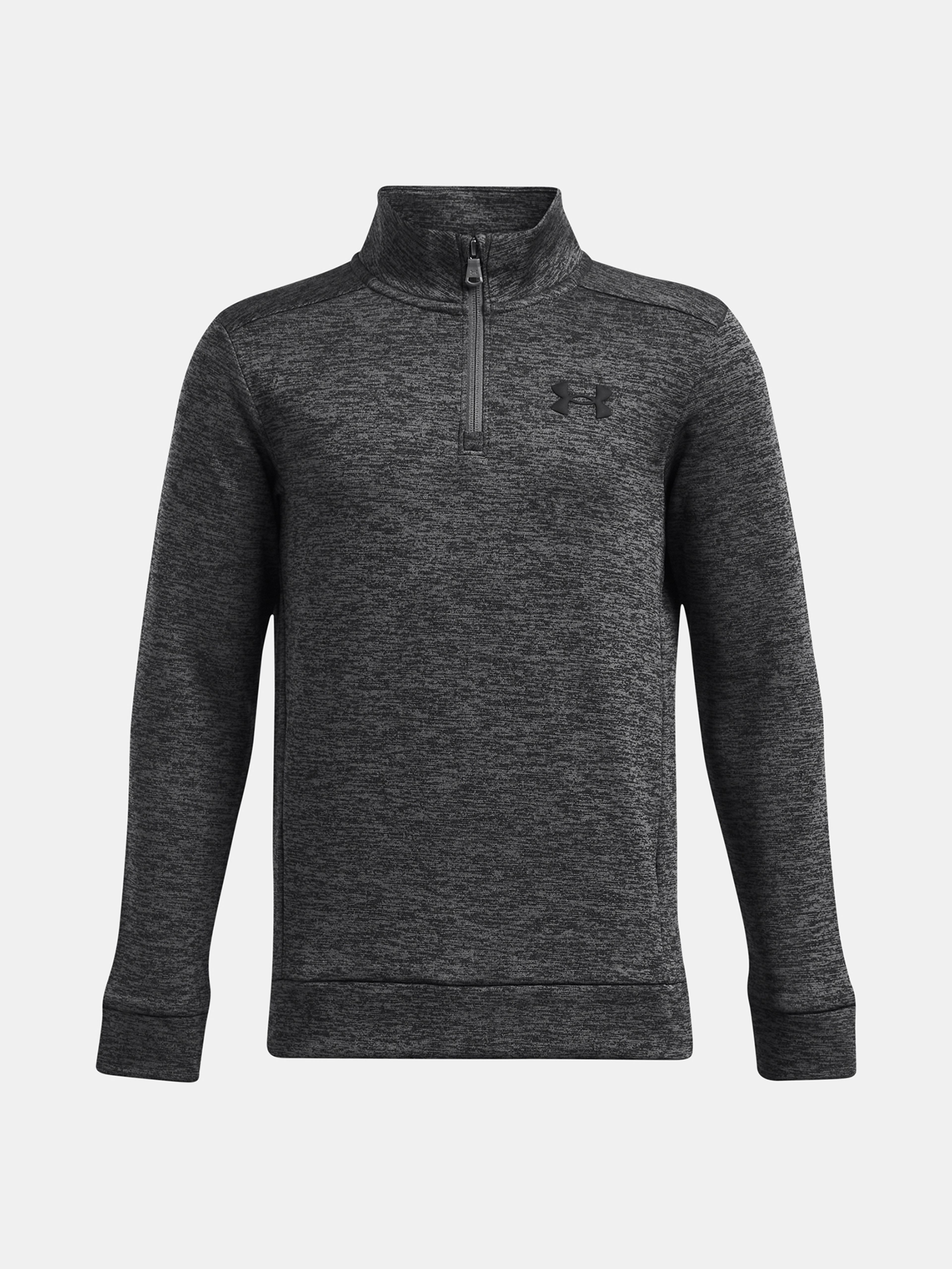 Fiú felső Under Armour UA Armour Fleece 1/4 Zip-GRY