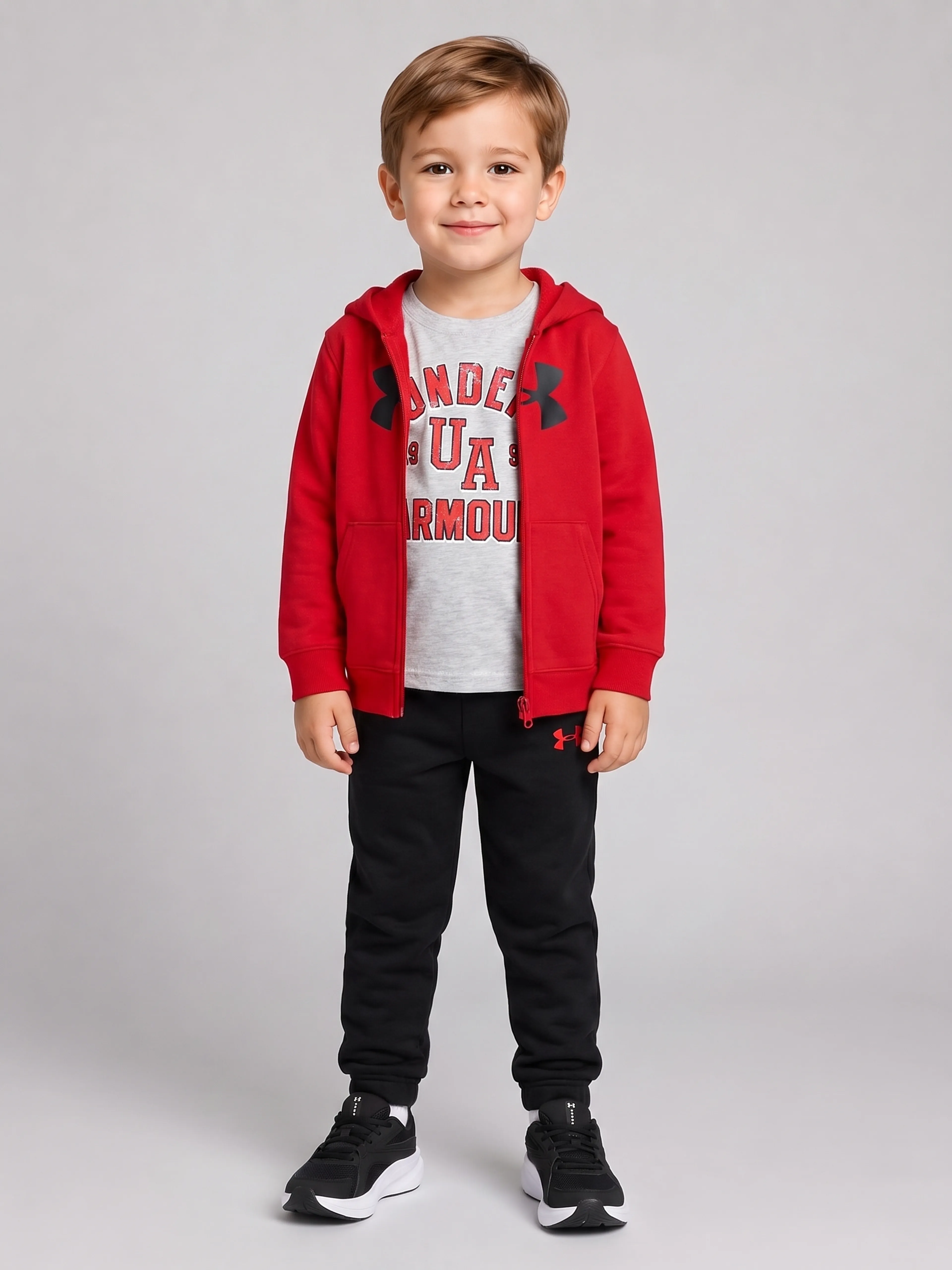 Fiú szett Under Armour UA RIVAL 3PC HOODIE SET - 001