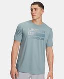Pánske tričko Under Armour Team Issue Wordmark Ss-Zelená - 003