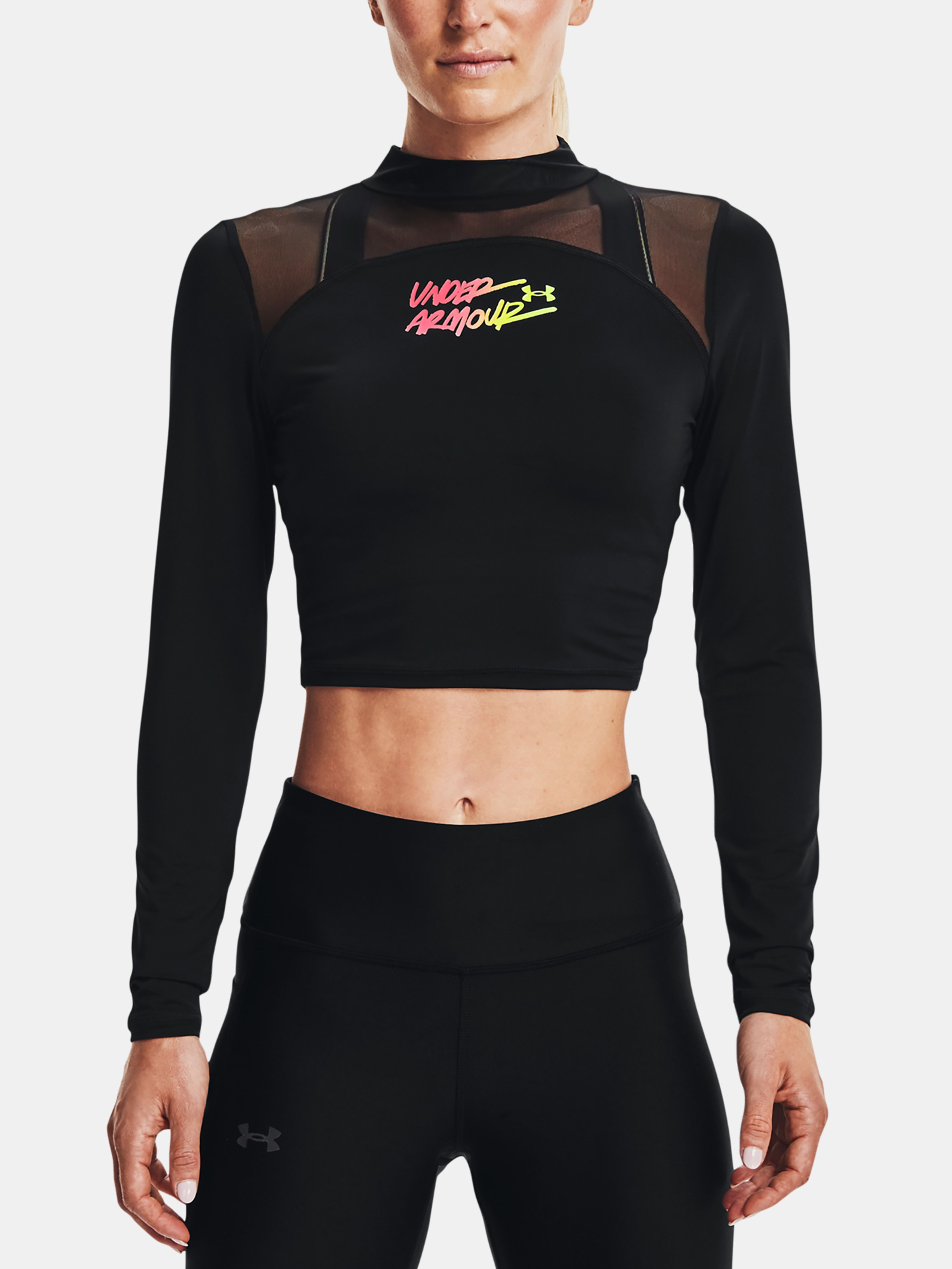 Női póló Under Armour  HG Q3 Crop Mockneck