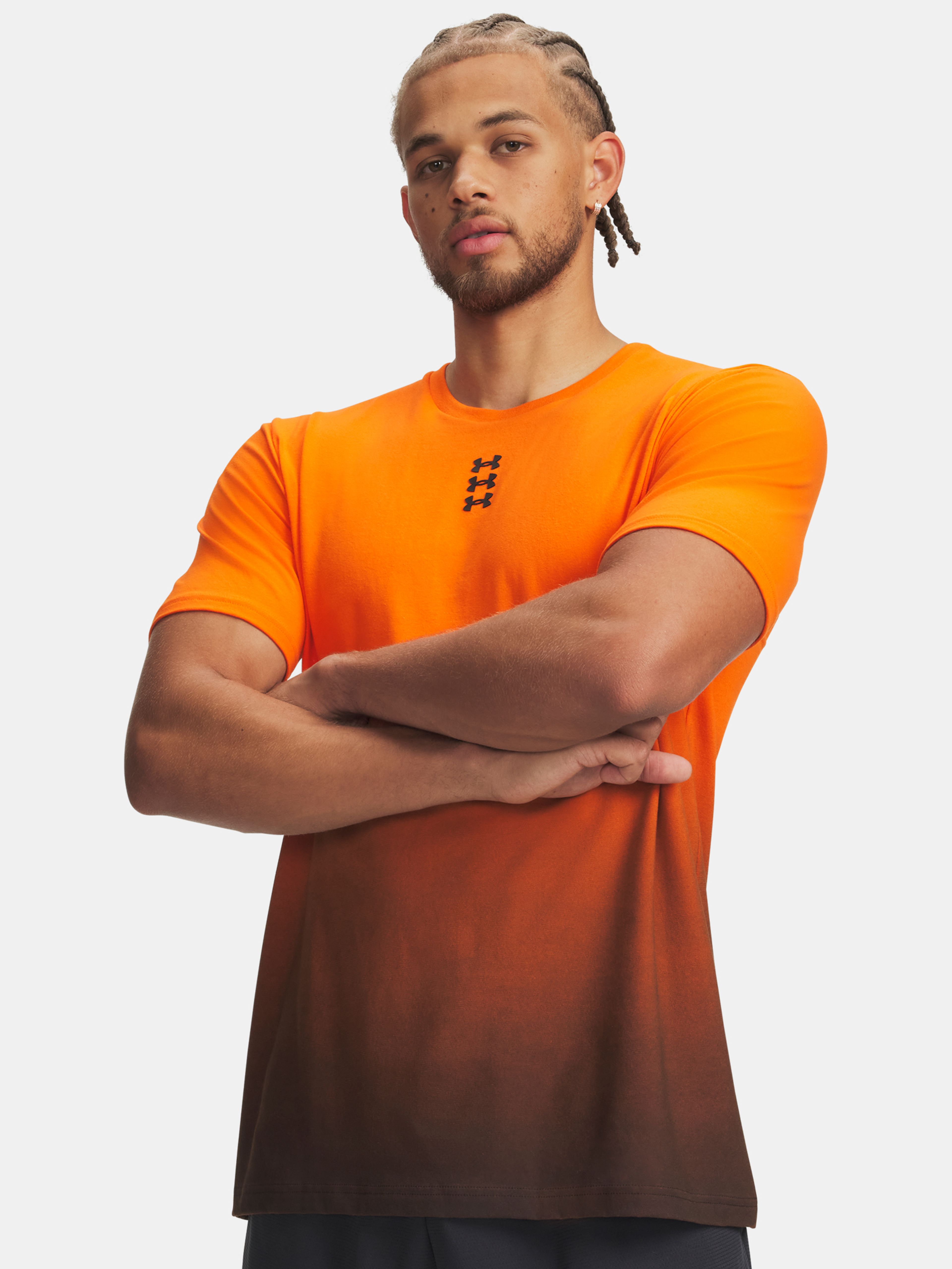 Férfi póló Under Armour UA M HOOPS TRIPLE LOGO SS