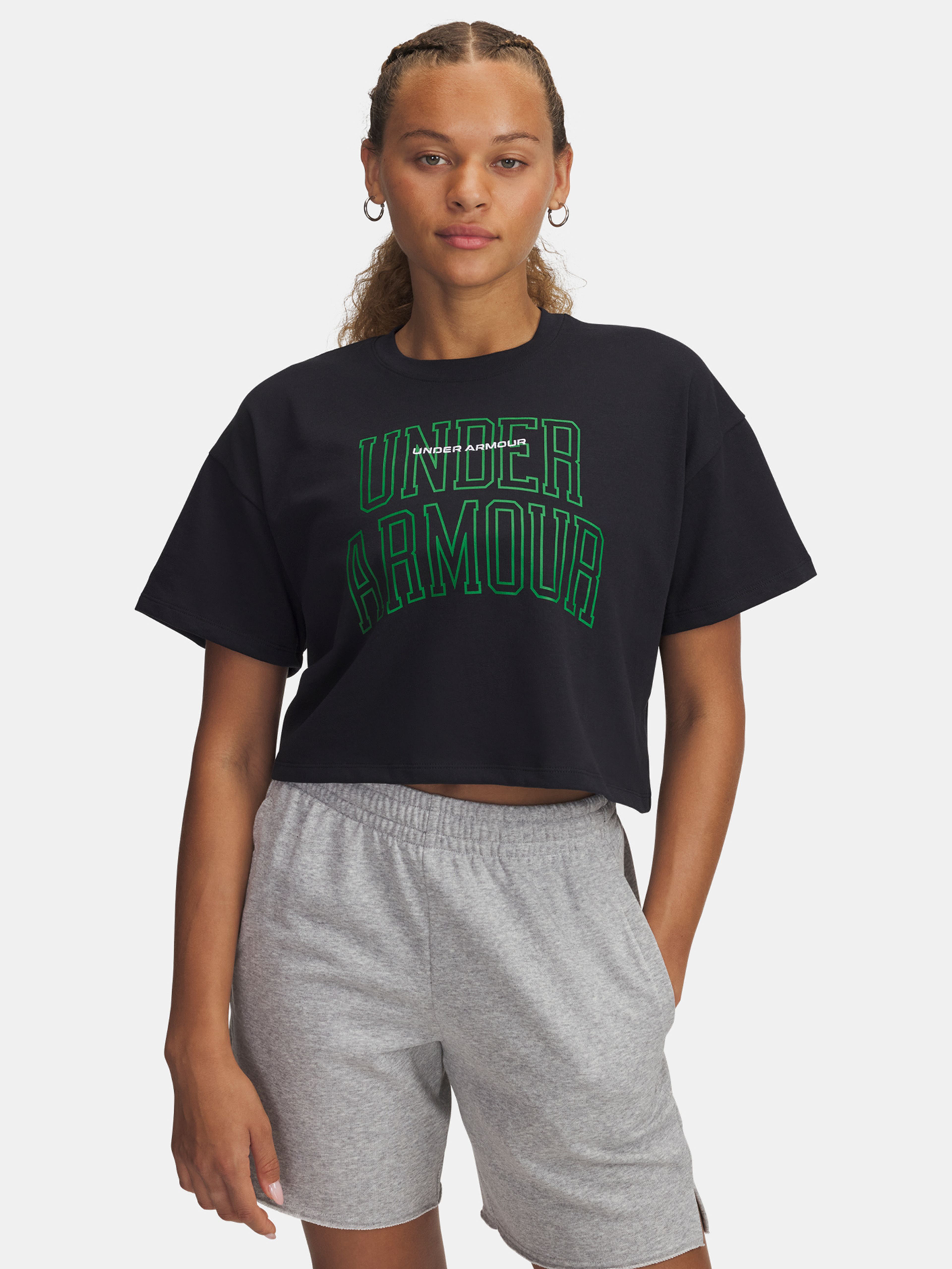 Női póló Under Armour UA W VARSITY MIX HW SS CROP