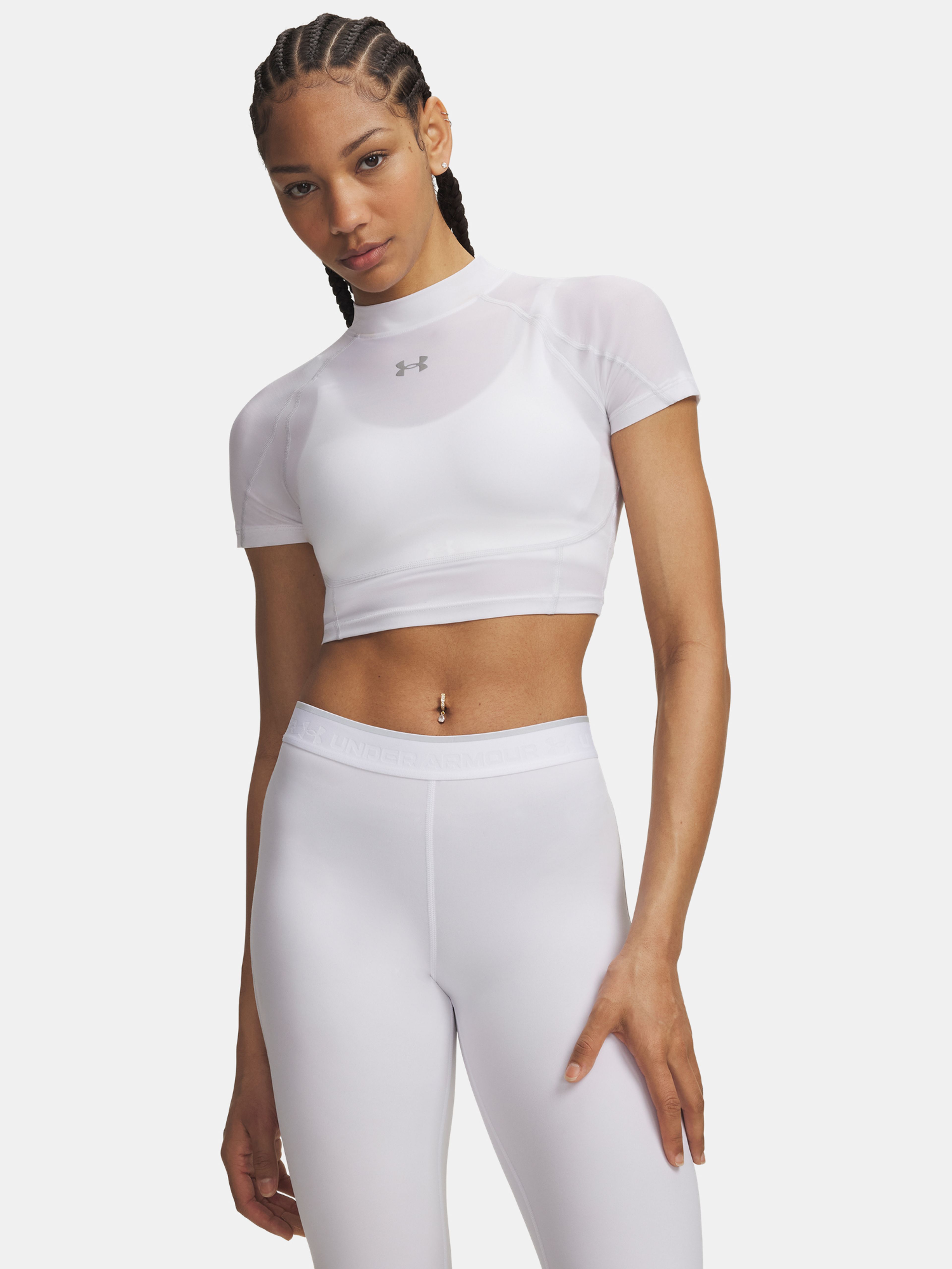 Sieviešu t-krekls Under Armour HeatGear Elite Crop Mck SS