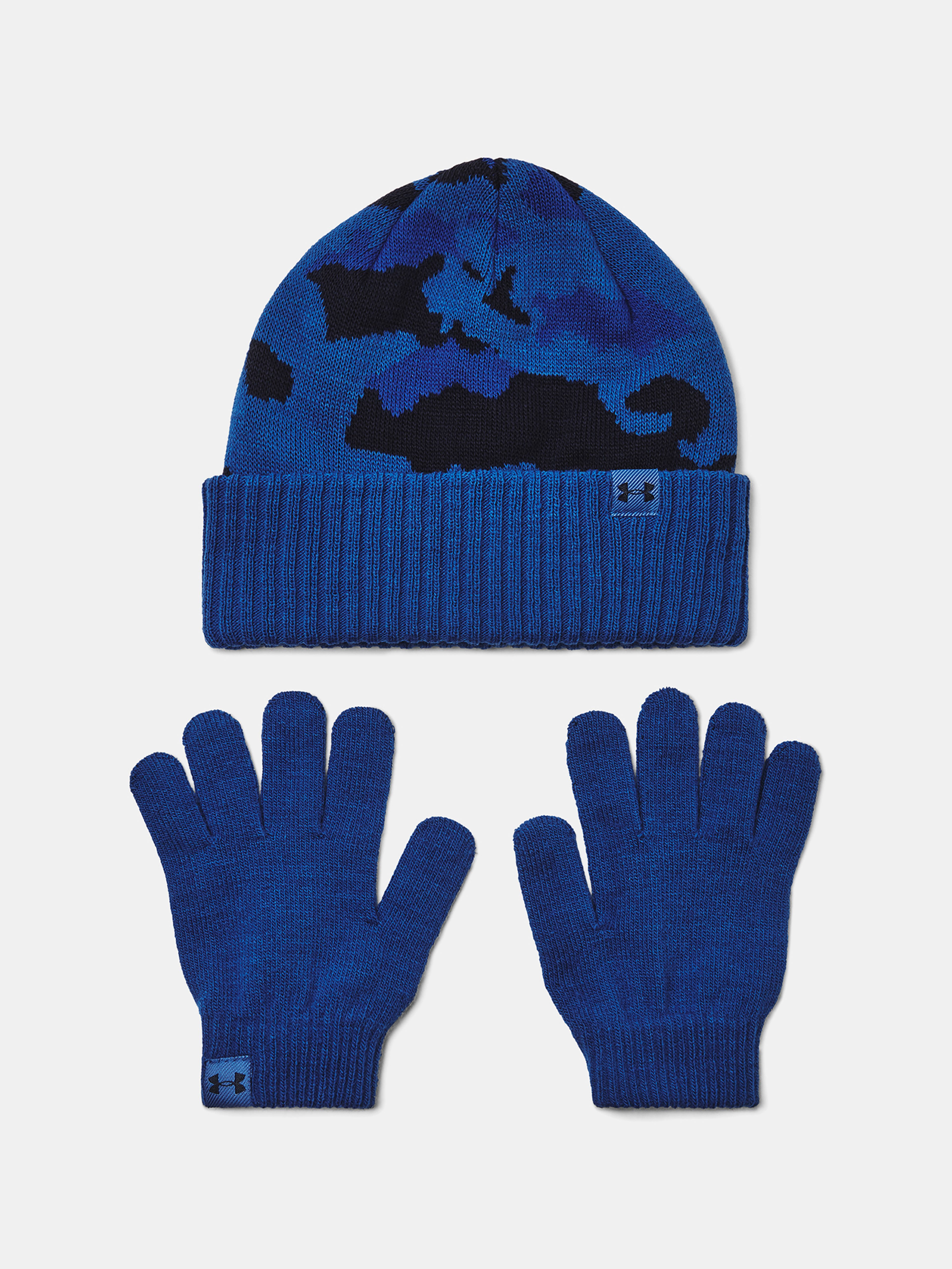 Fiú sapka Under Armour B Beanie/Glove Combo-BLU