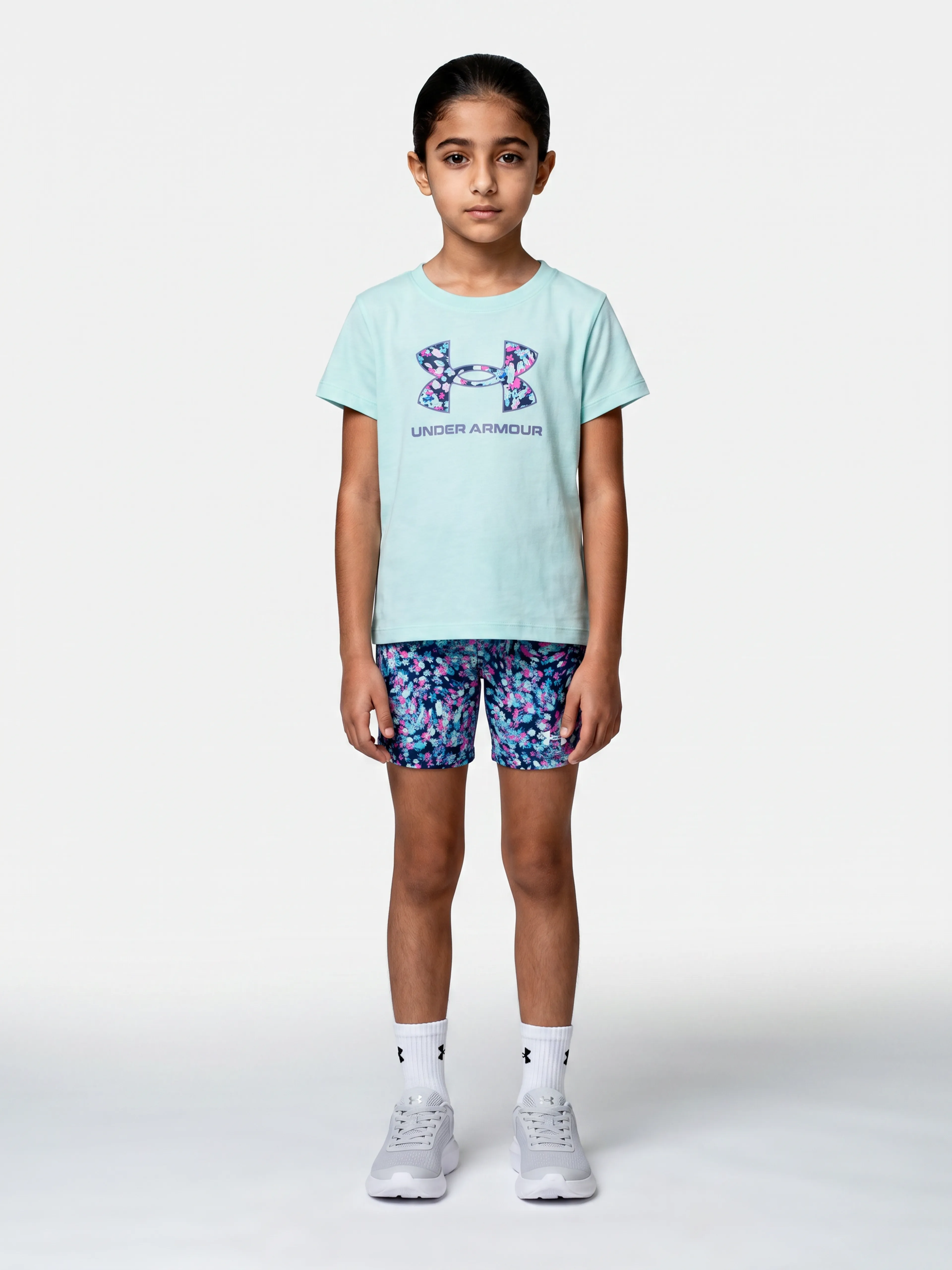 Mergaičių rinkinys Under Armour UA PRINTED BIKE SHORT SET - 001