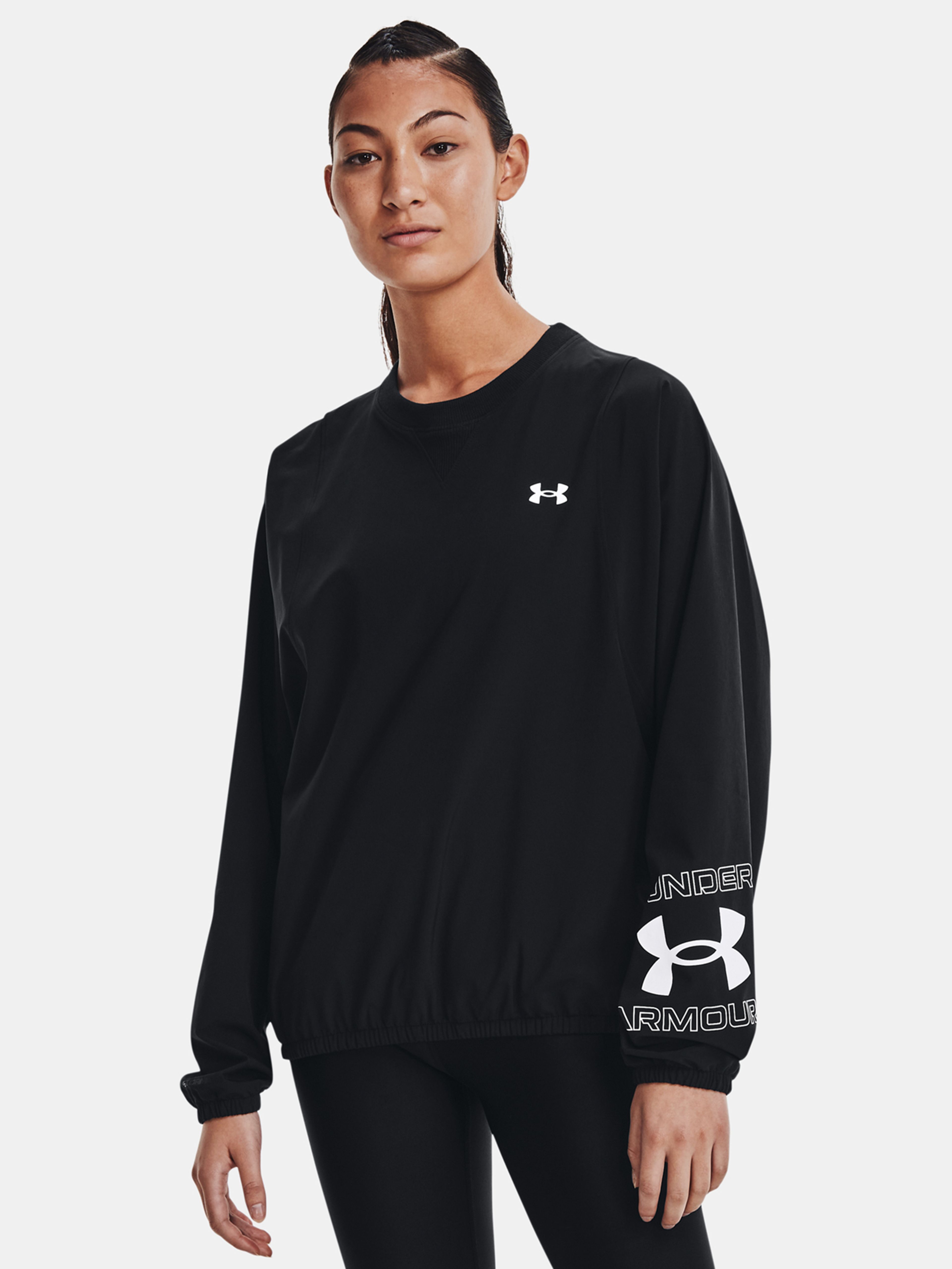 Női felső Under Armour Woven Storm Graphic Crew