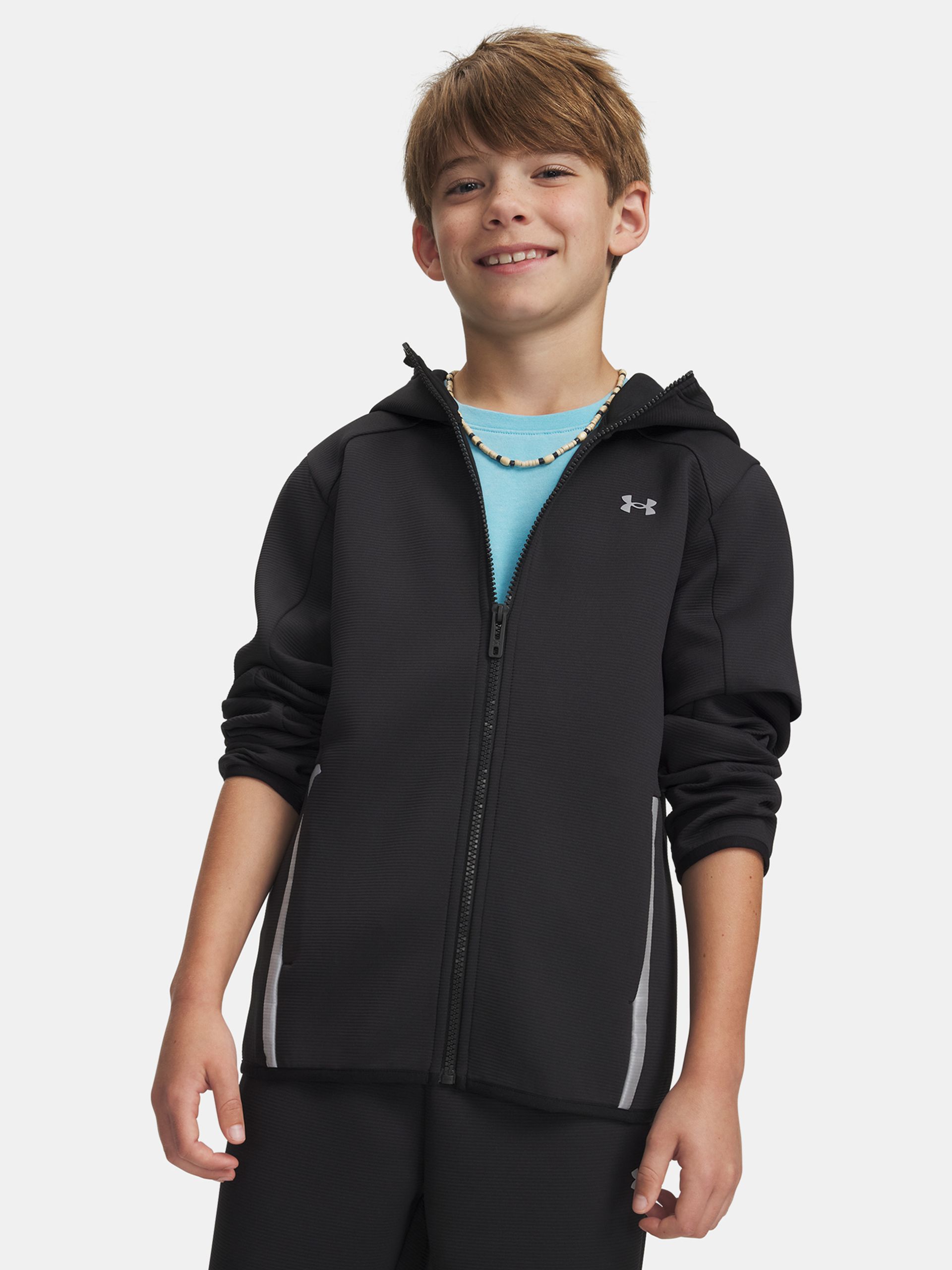 Poiste dressipluus Under Armour UA B UNSTOPPABLE FLC NOV FZ - 001