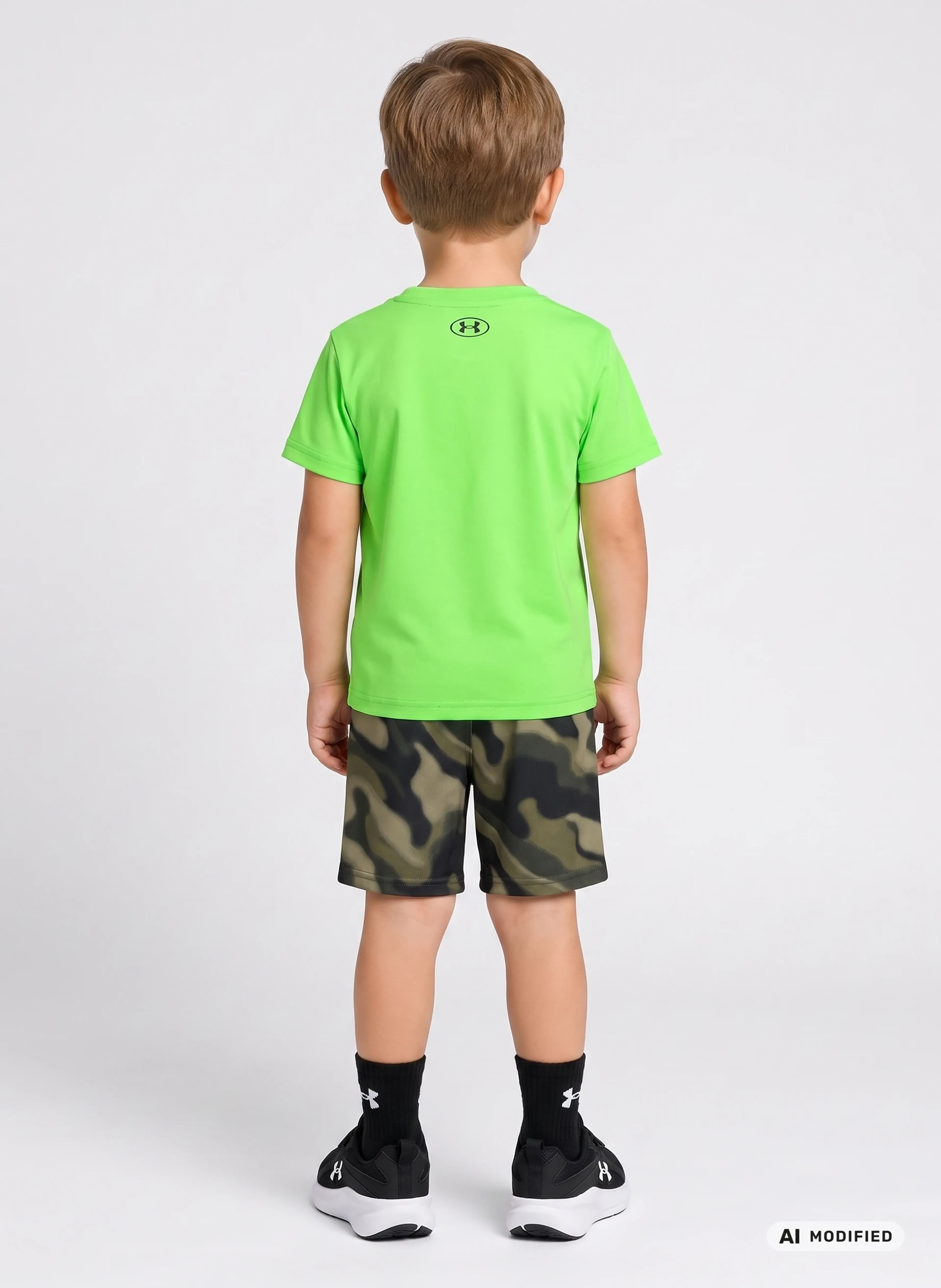 Berniuku rinkinys Under Armour UA TECH PRINTED SS SHORT SET-GRN - 003