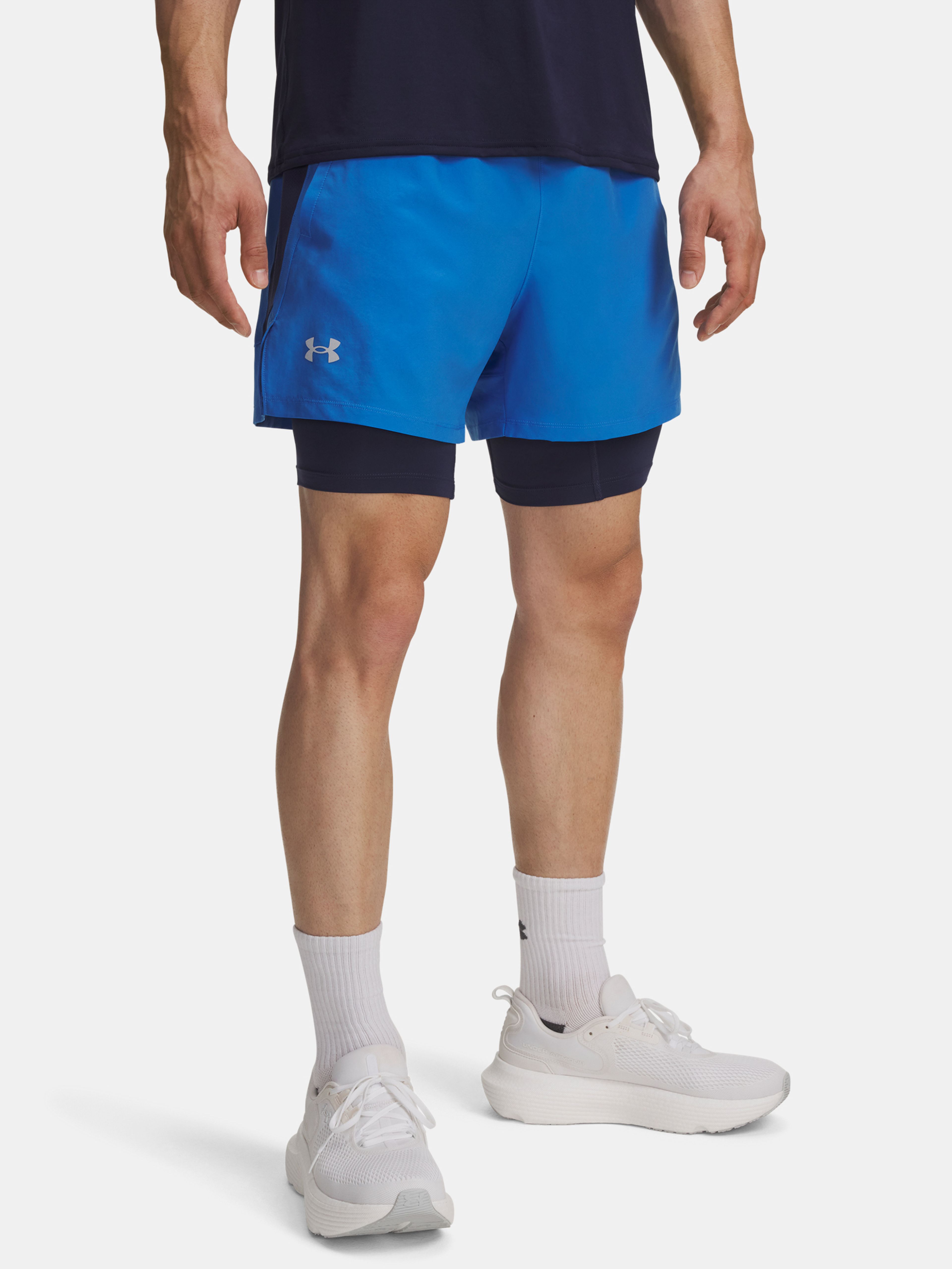 Pánske kraťasy Under Armour UA LAUNCH 5'' 2-IN-1 SHORTS-BLU