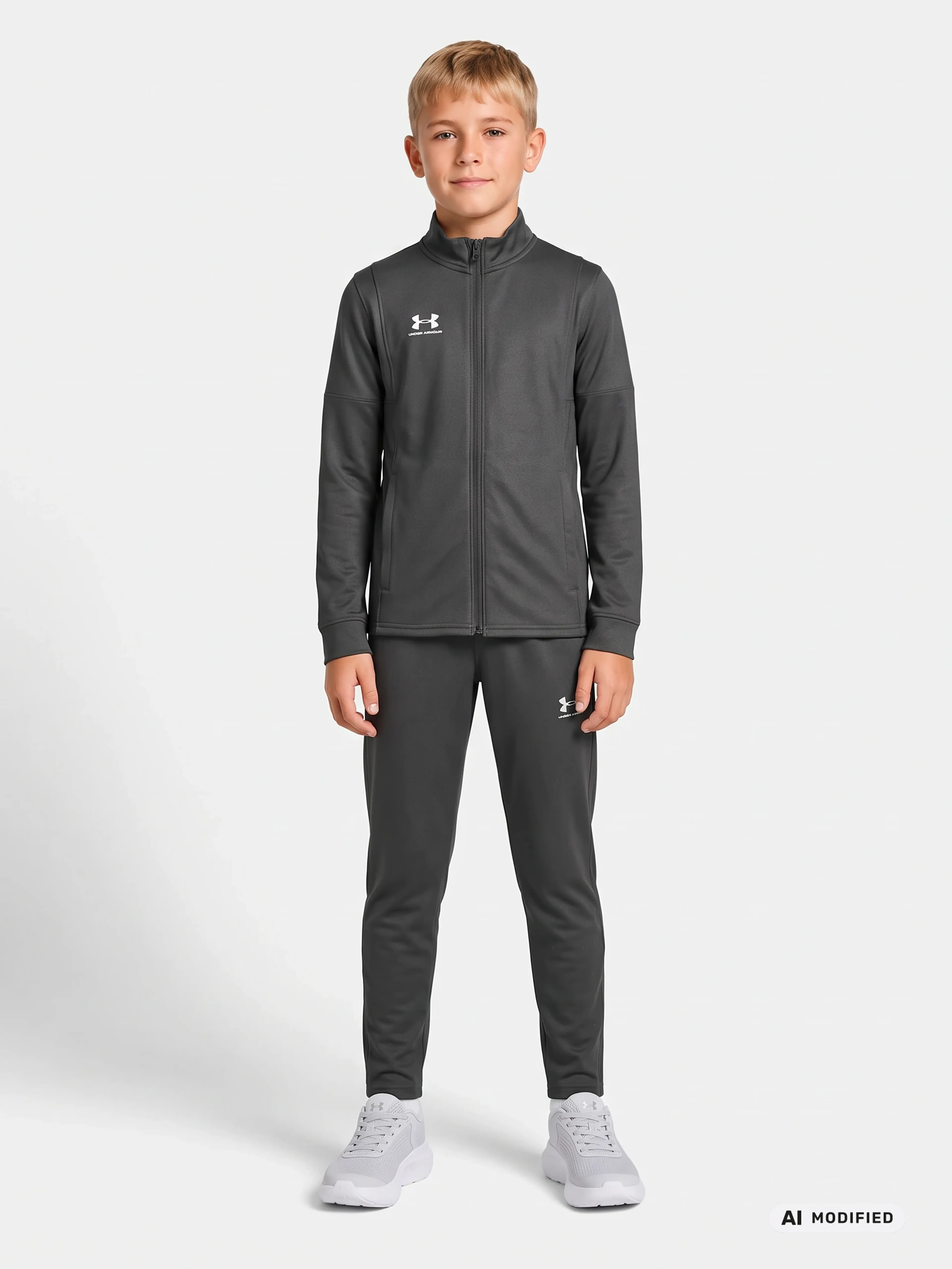 Chlapecká souprava Under Armour UA B's Challenger Tracksuit-GRY - 001