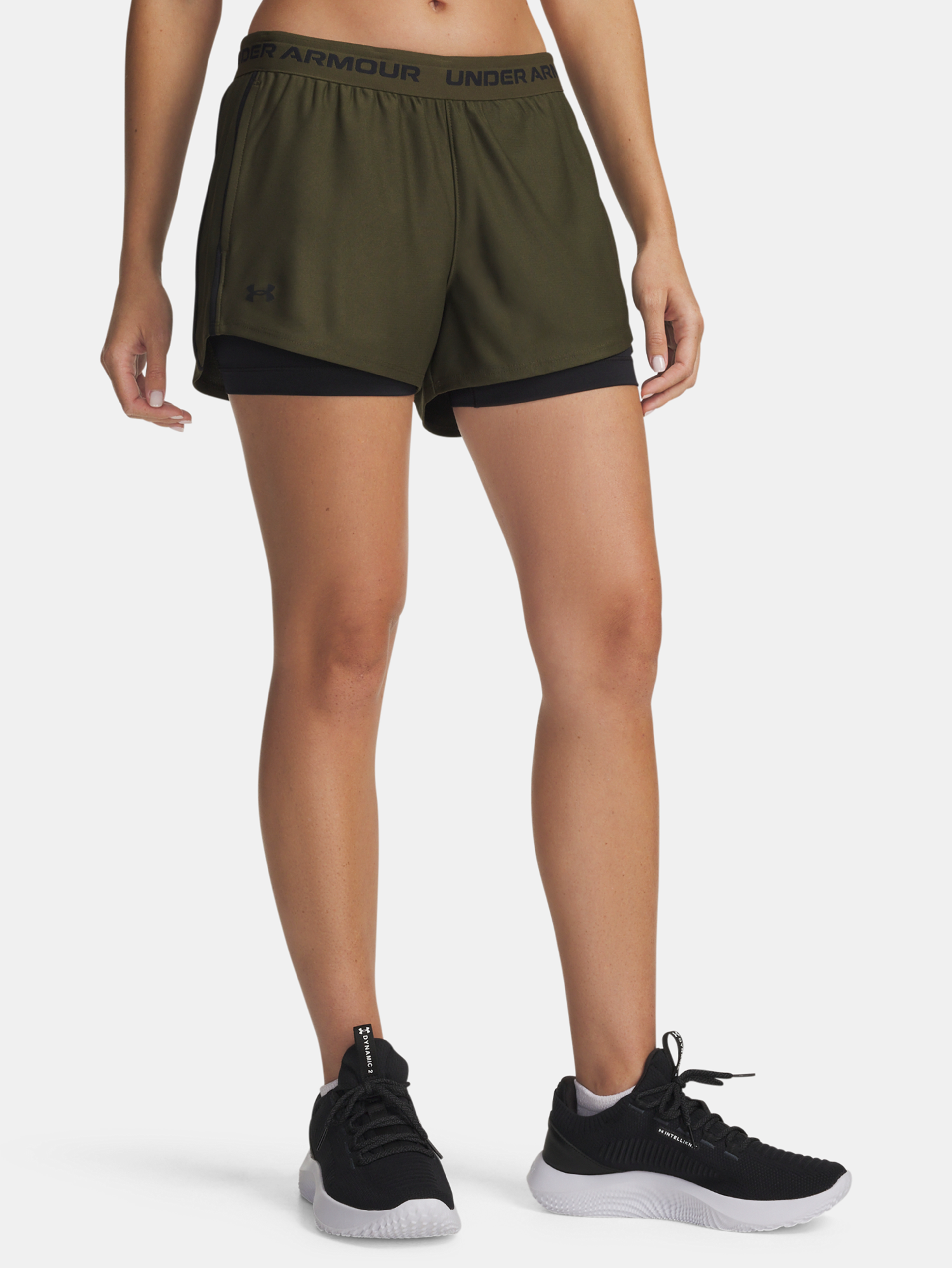 Sieviešu īsbikses Under Armour Tech Play Up 2in1 Shorts-GRN