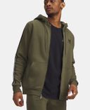 Pánská mikina Under Armour UA Icon Fleece FZ Taping-Zelená - 004