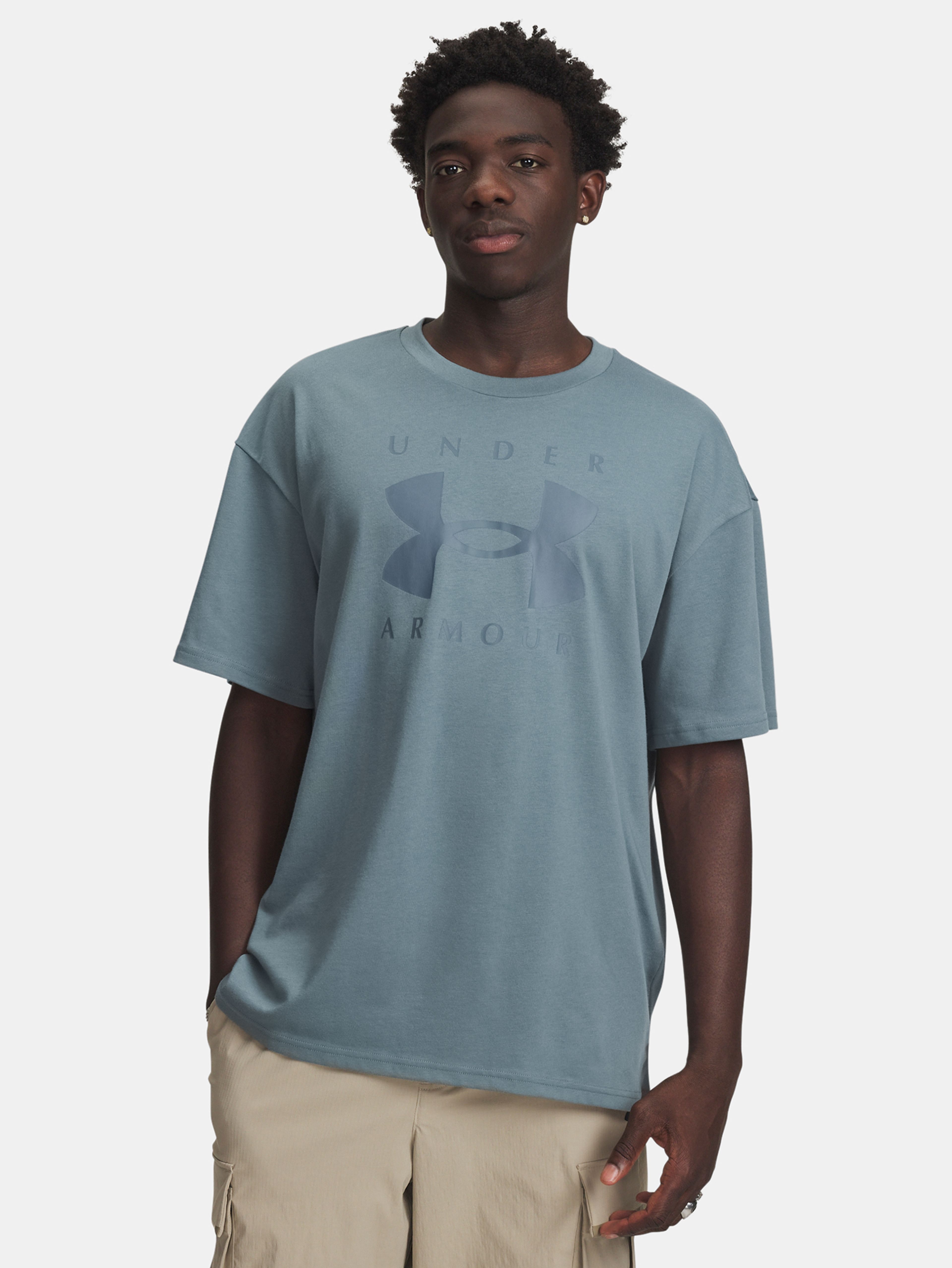 Férfi póló Under Armour UA M HW OS Branded SS-BLU