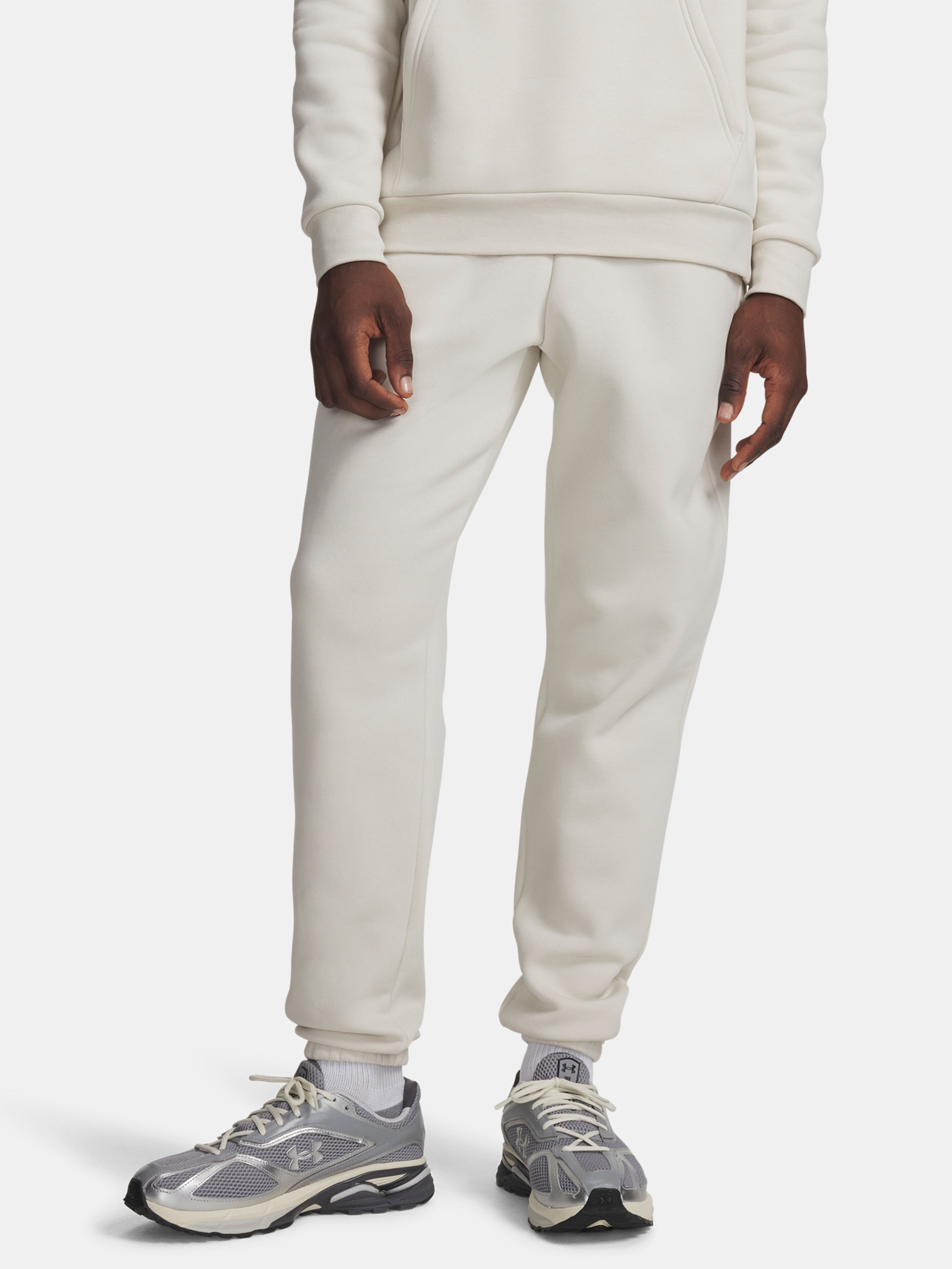 Meeste dressipüksid Under Armour UA Icon Fleece Jogger-WHT