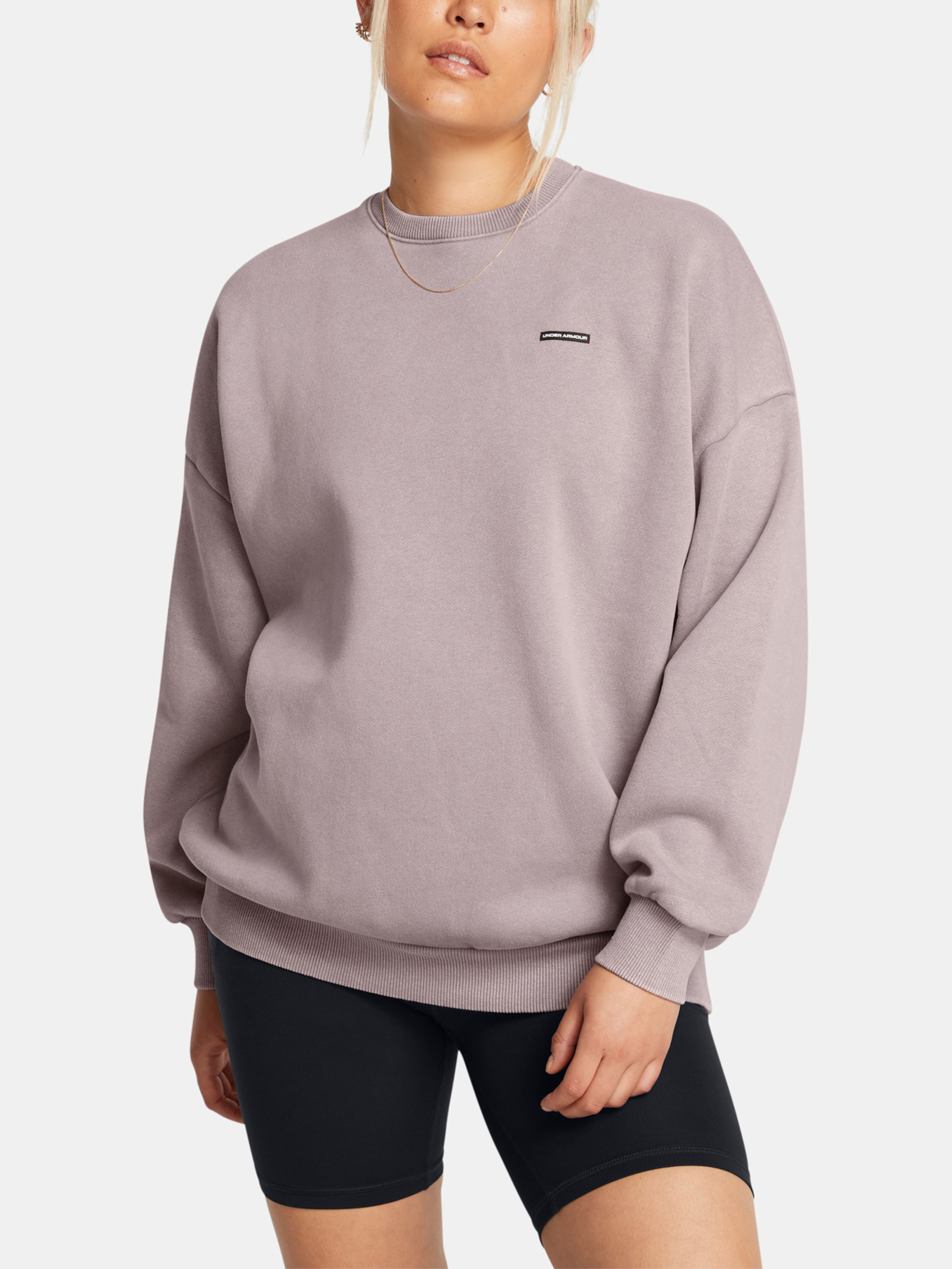 Női felső Under Armour UA Icon HWT Flc OS Crew-GRY