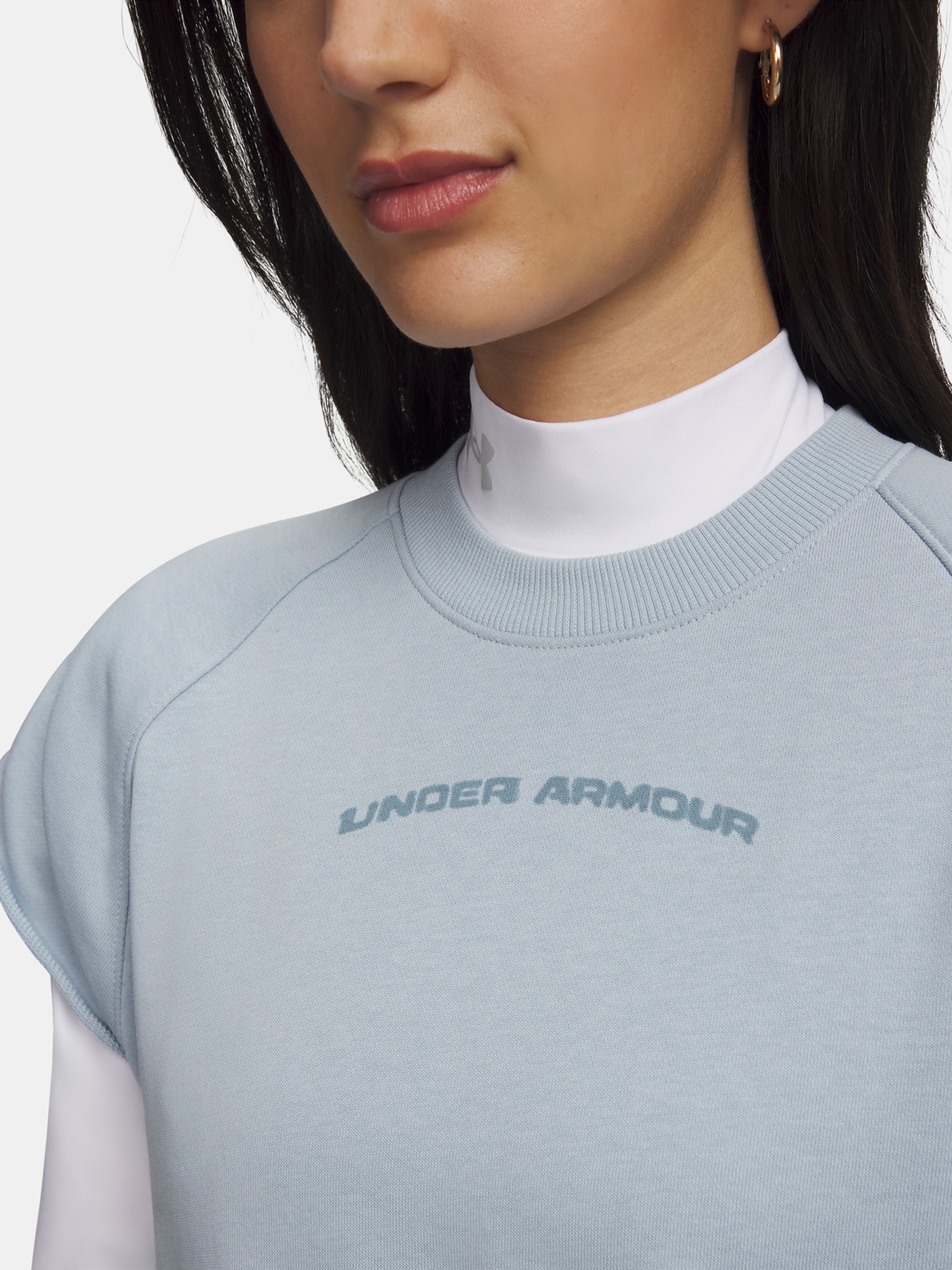 Moteriški marškinėliai Under Armour Icon WM Cut Off SS - 003