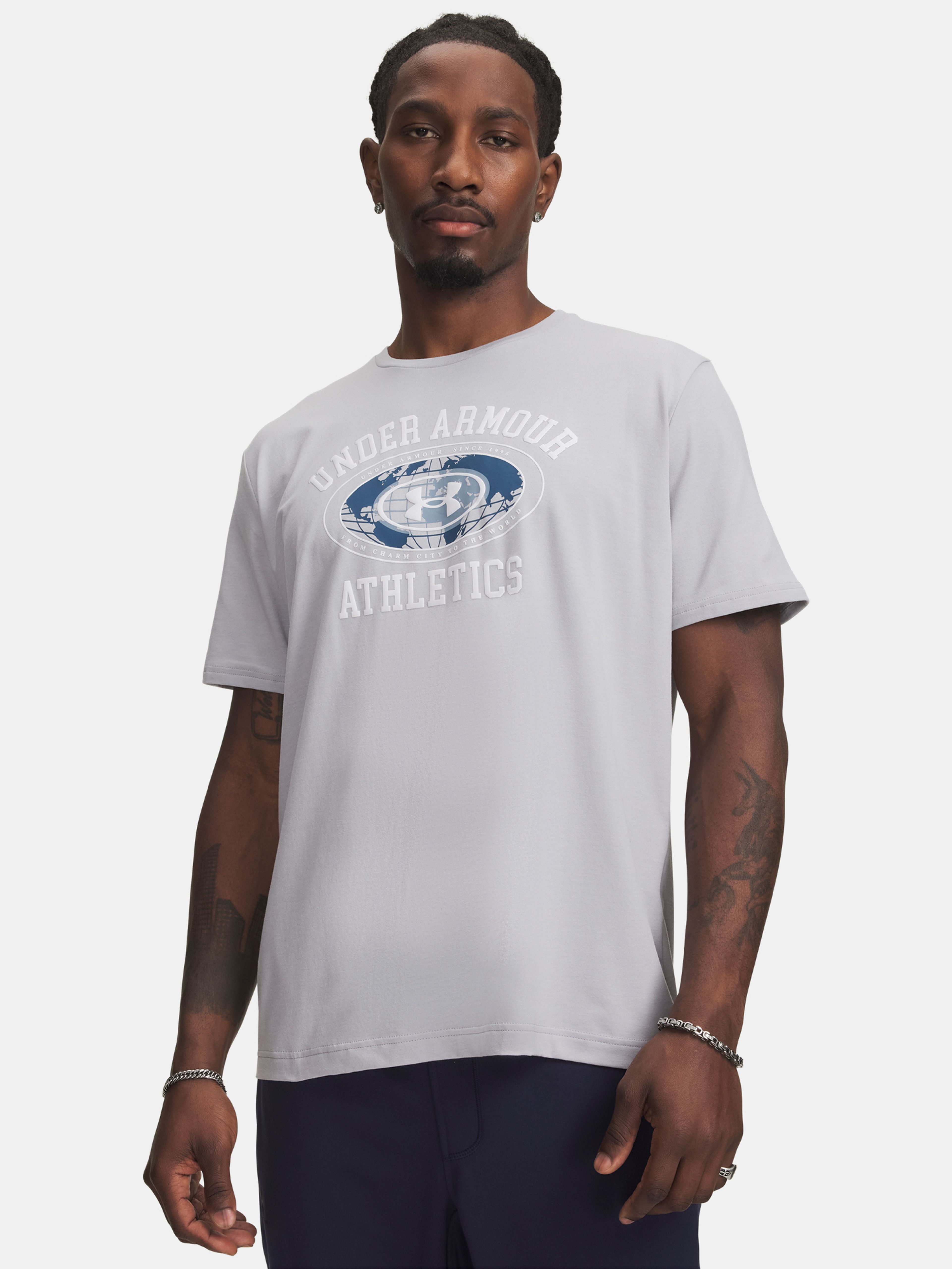 Férfi póló Under Armour UA M 60/40S ARMOR GLOBE SS