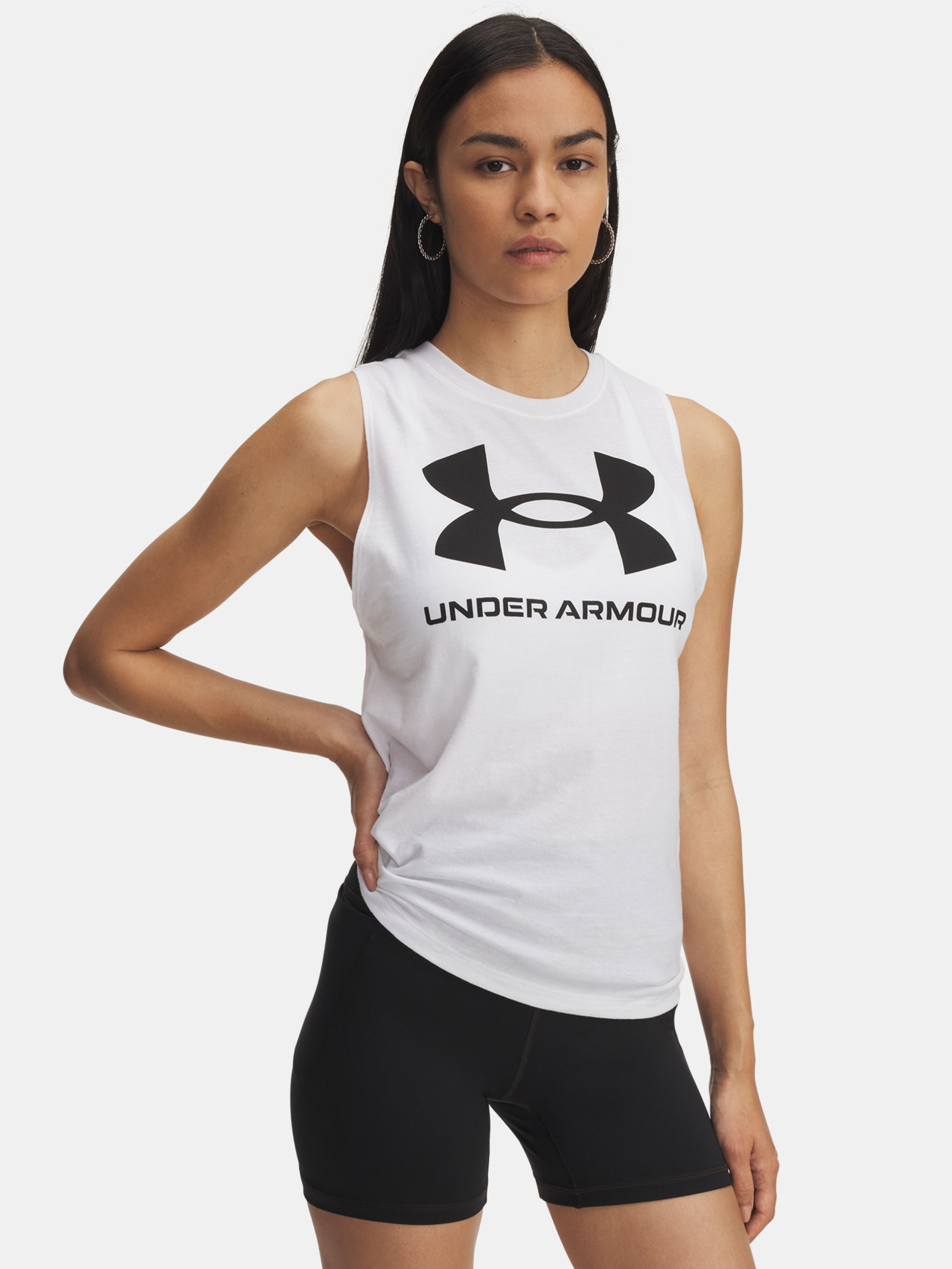 Dámske tielko Under Armour UA Logo Tank-WHT