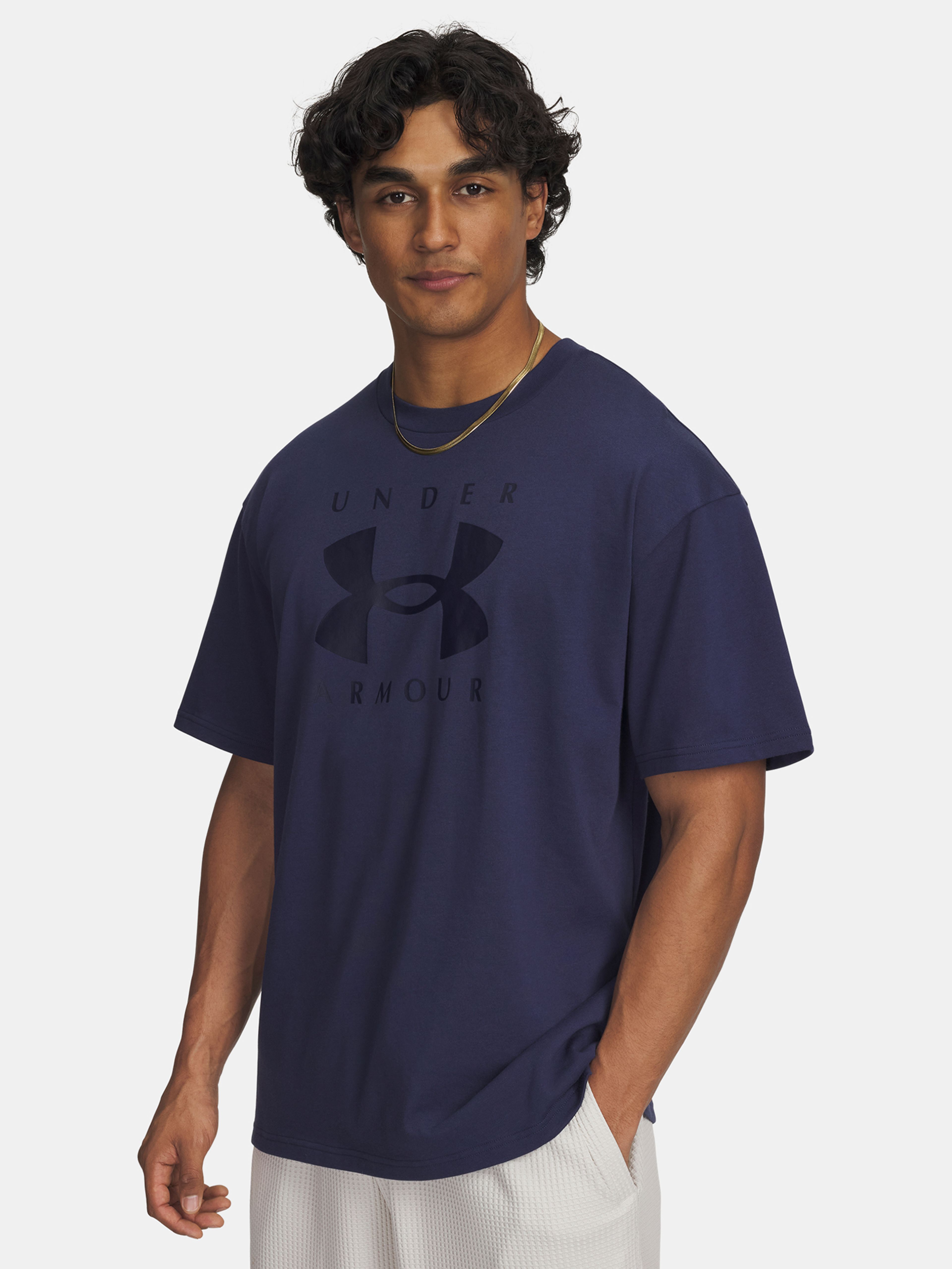 Férfi póló Under Armour UA M HW OS Branded SS-BLU
